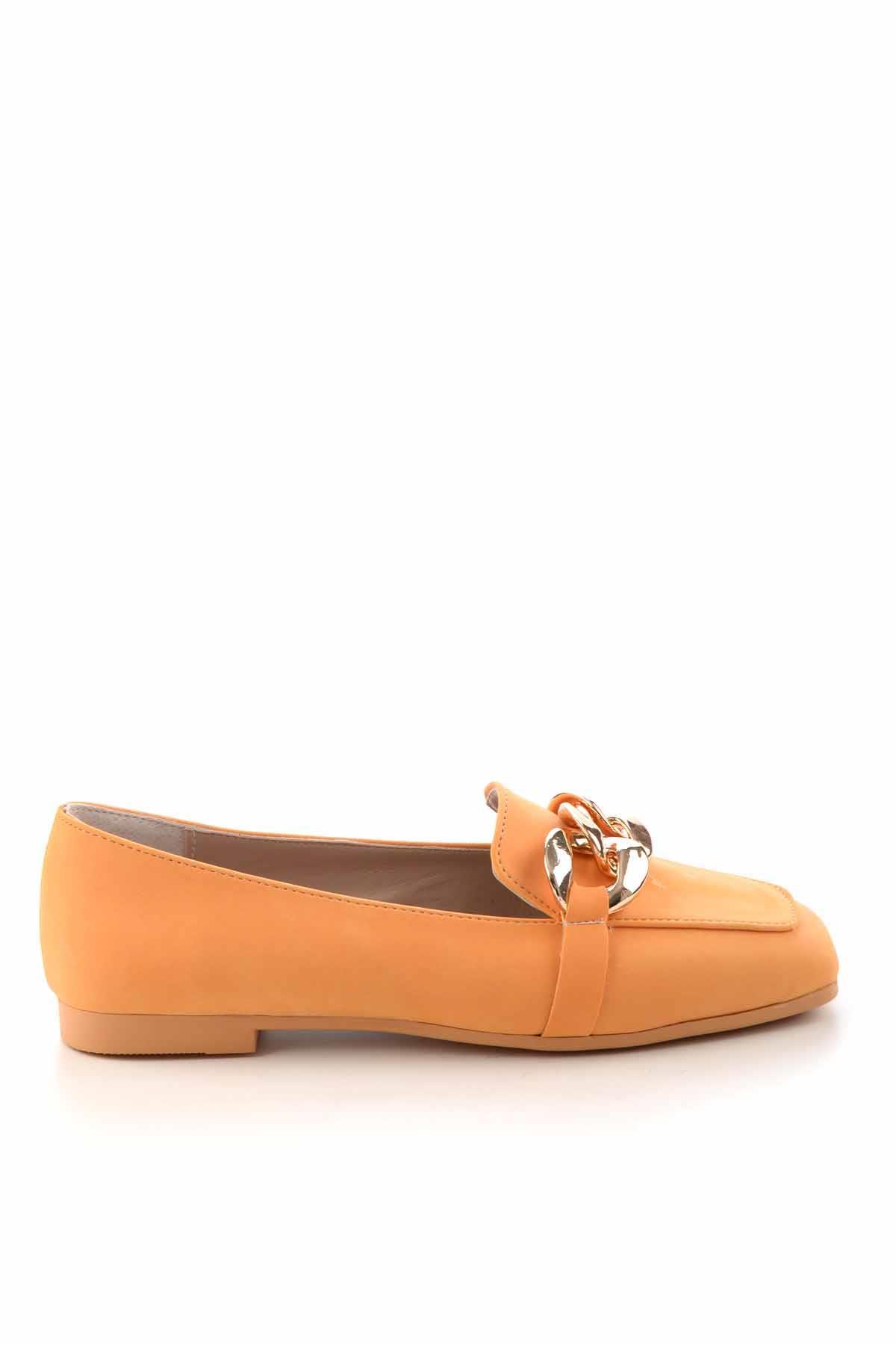 Turuncu Nubuk  Kadın Loafer Ayakkabı K01641165901