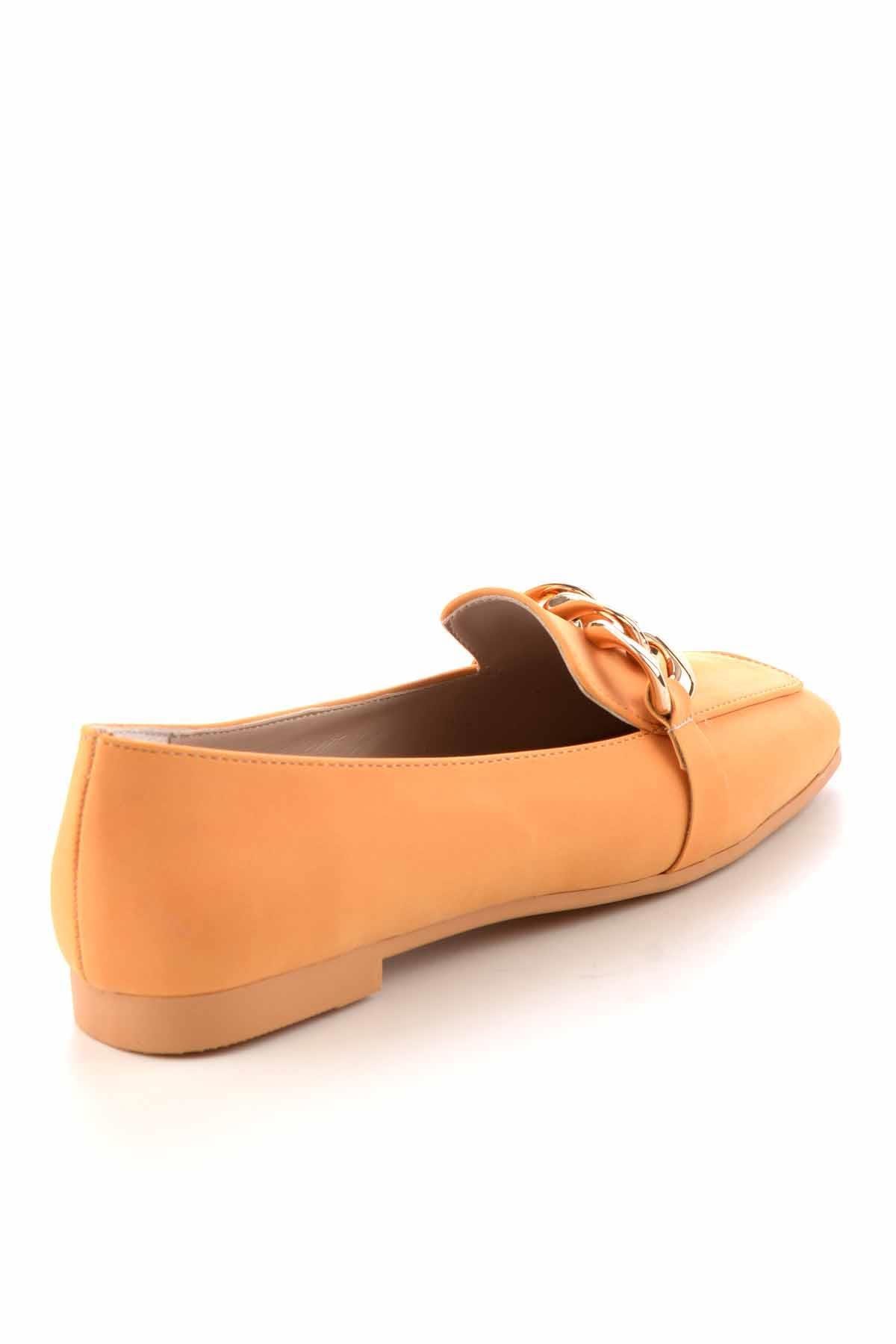 Turuncu Nubuk  Kadın Loafer Ayakkabı K01641165901
