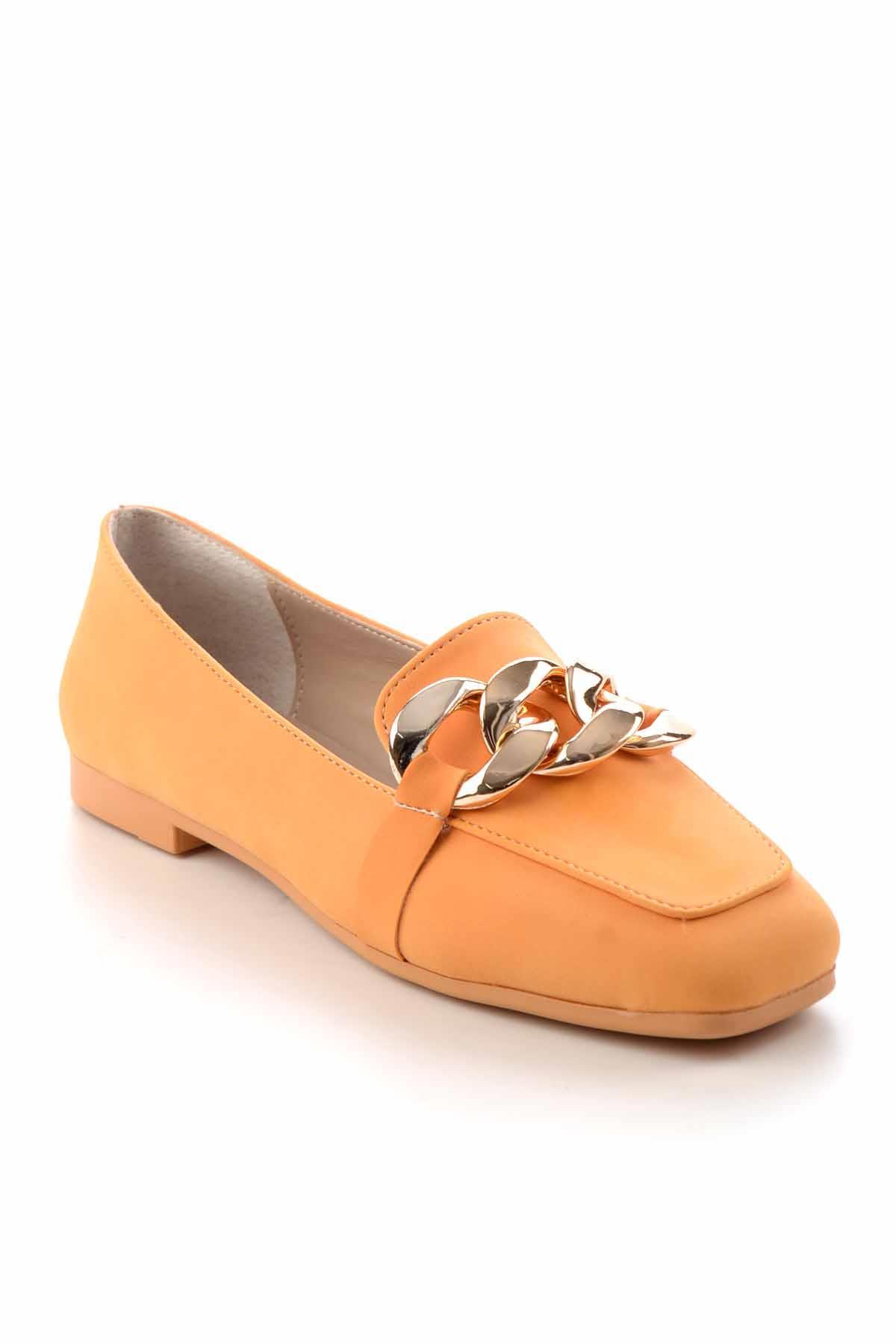 Turuncu Nubuk  Kadın Loafer Ayakkabı K01641165901