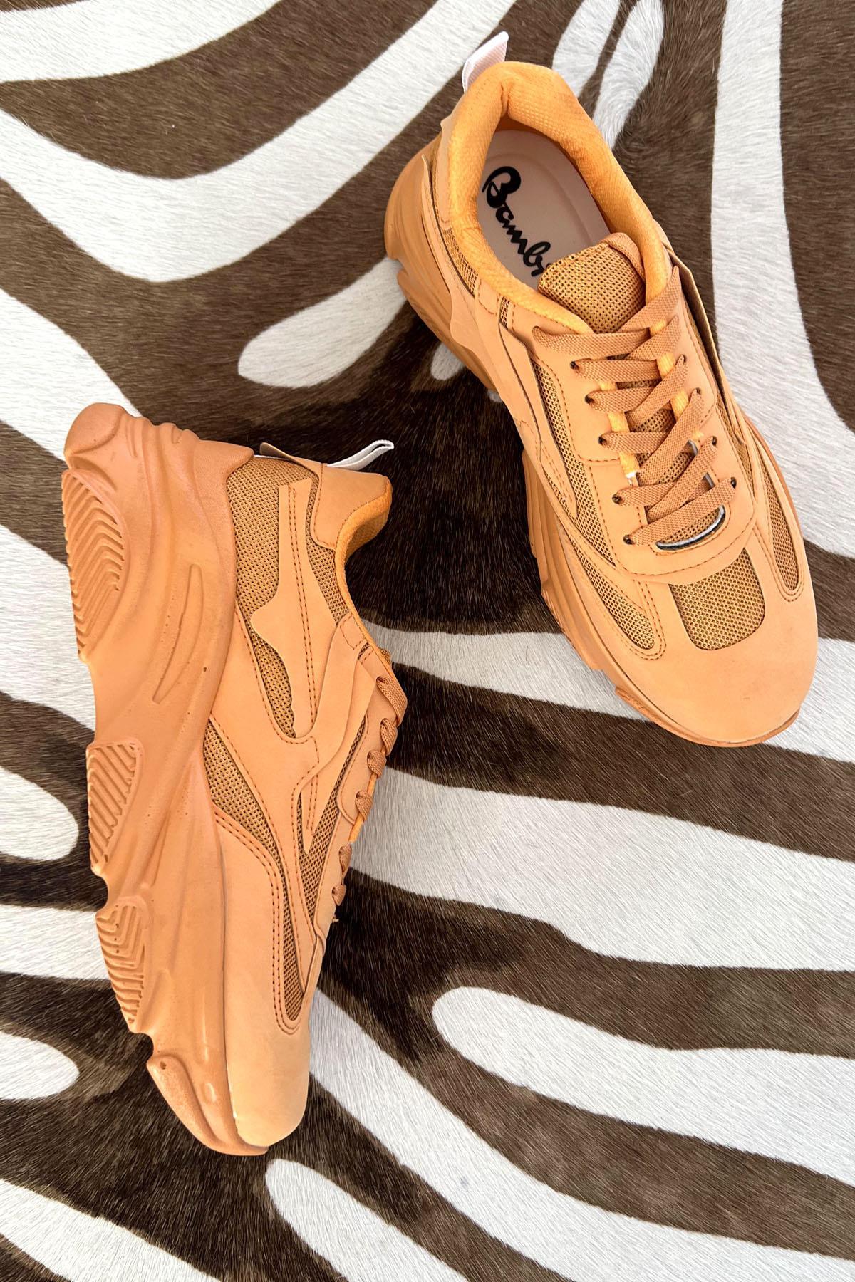 Turuncu Nubuk  Kadın Sneaker K01591003701