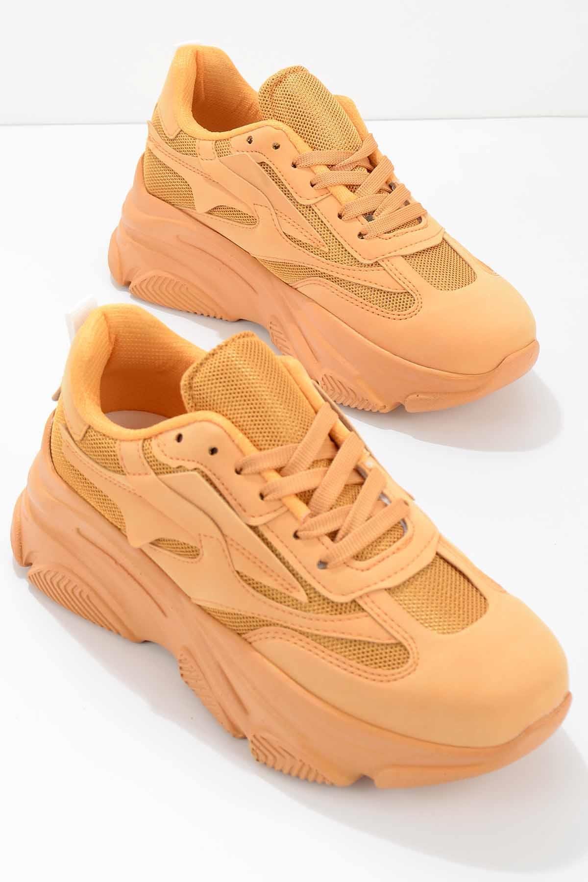 Turuncu Nubuk  Kadın Sneaker K01591003701