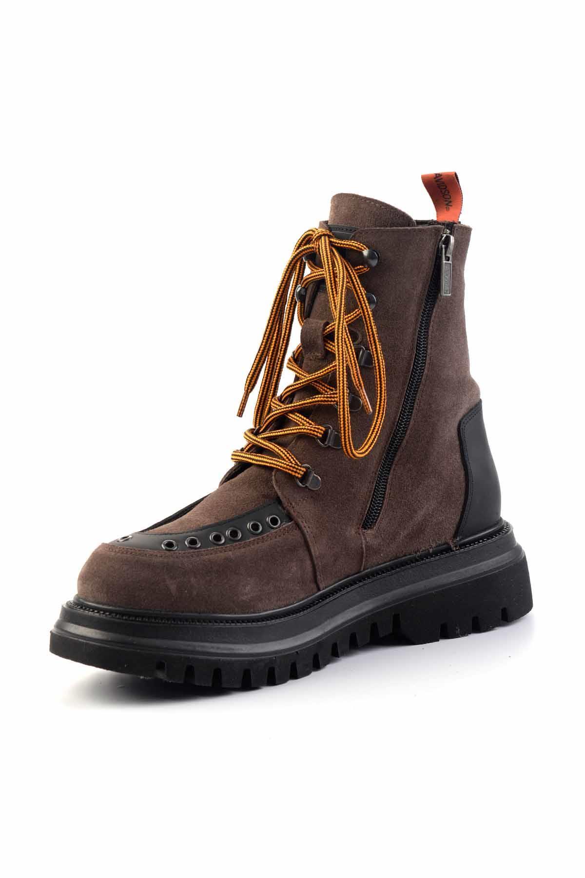 Vizon Hakiki Deri Erkek Bot & Bootie HD1777061902
