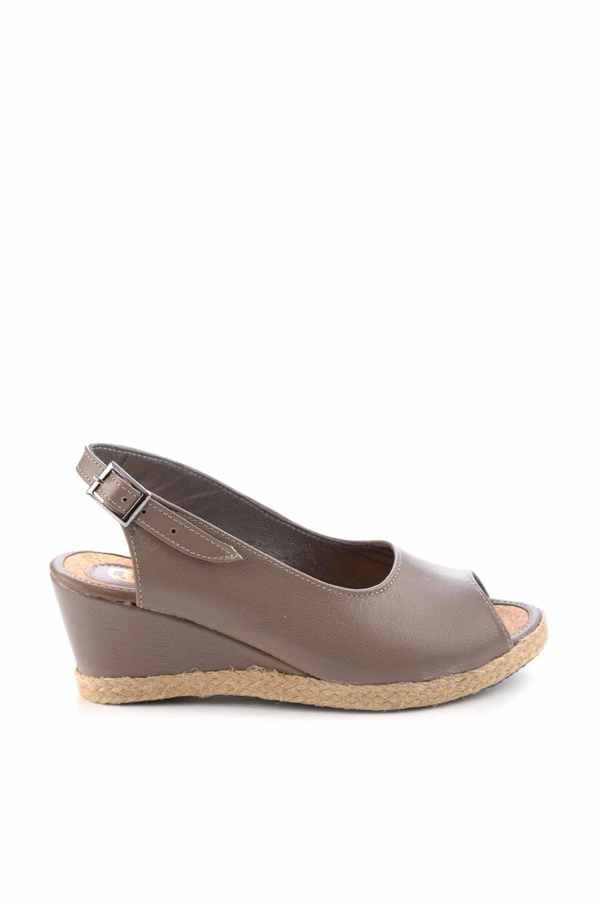 Vizon Hakiki Deri Kadın Espadril K05582202103