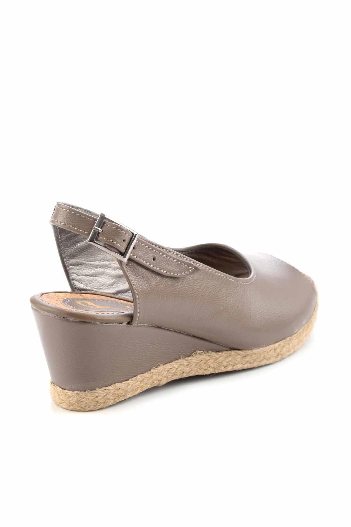 Vizon Hakiki Deri Kadın Espadril K05582202103