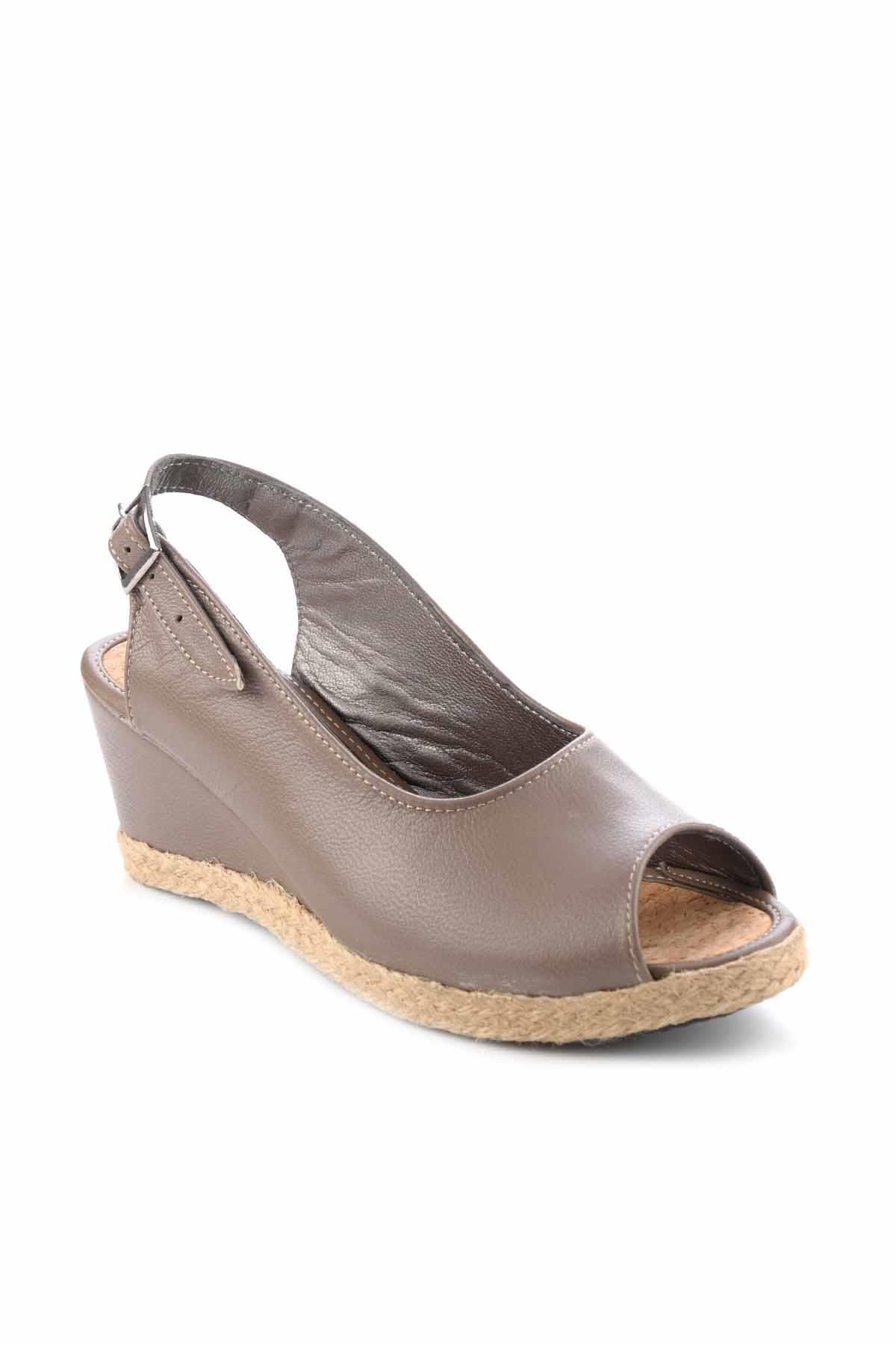 Vizon Hakiki Deri Kadın Espadril K05582202103