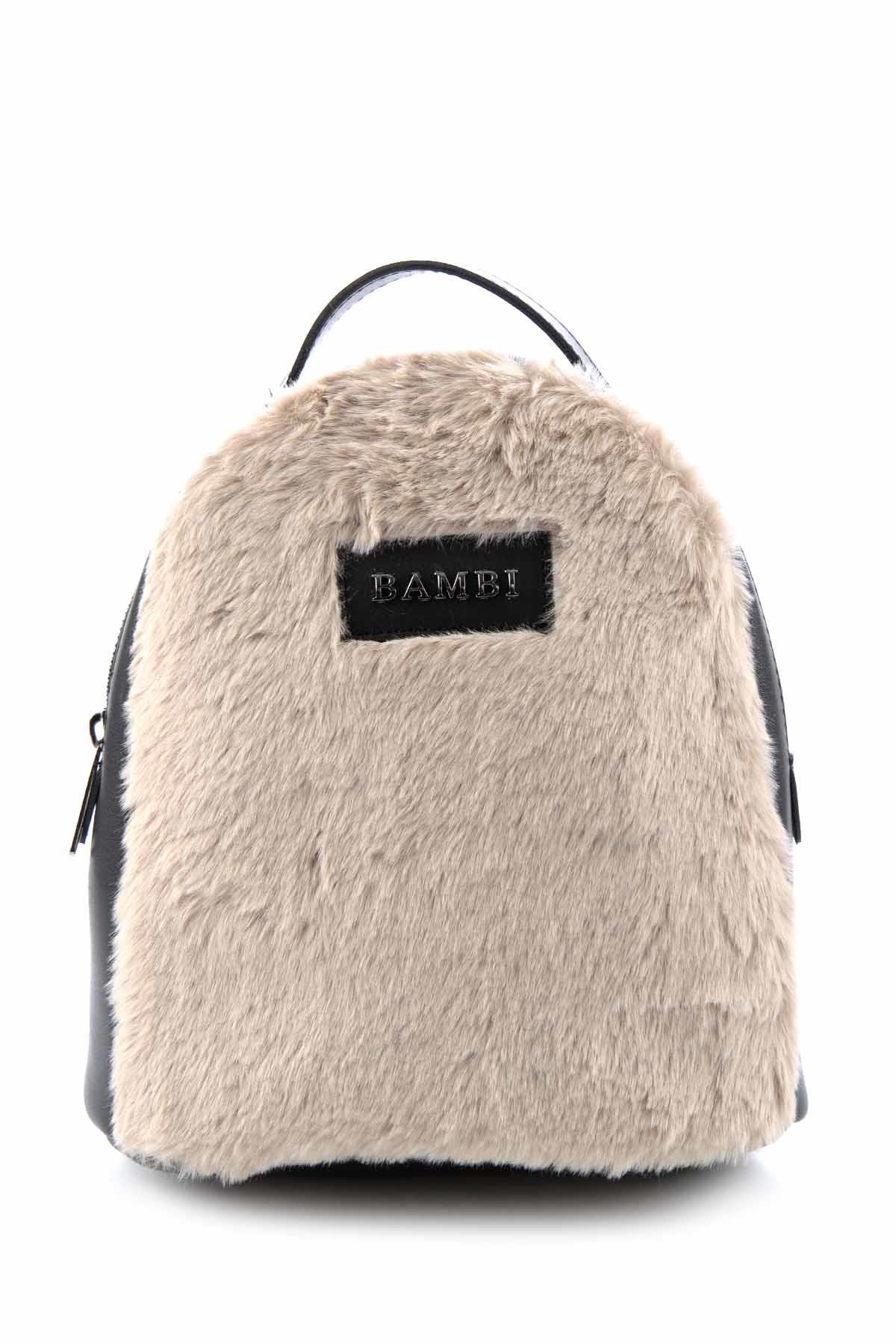 Vizon Kürklü  Kadın Sırt Çantası C06554226297