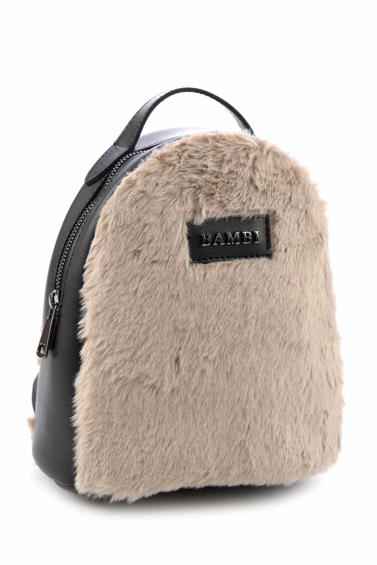 Vizon Kürklü  Kadın Sırt Çantası C06554226297