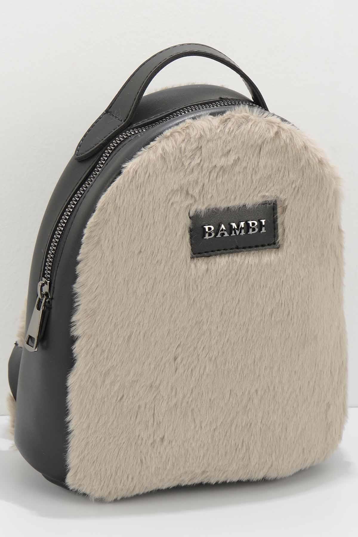 Vizon Kürklü  Kadın Sırt Çantası C06554226297