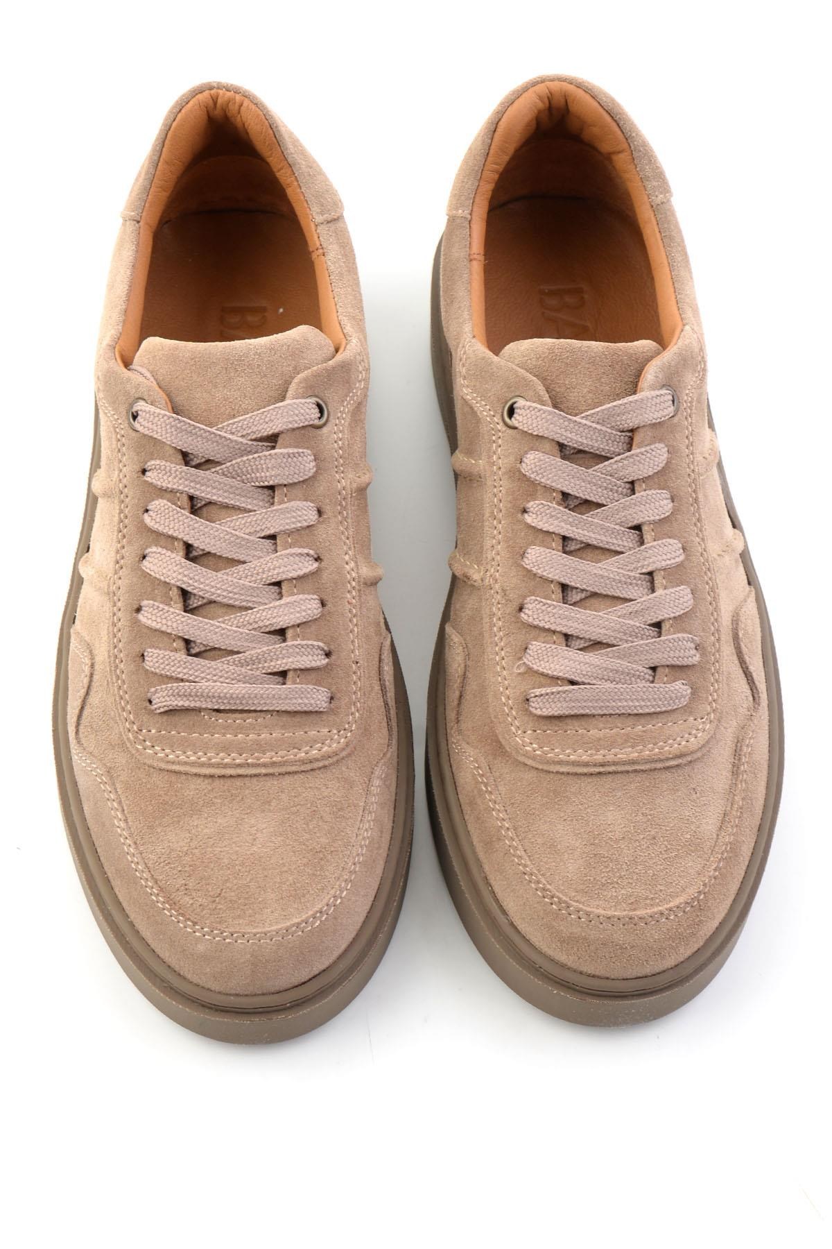 Vizon Süet Hakiki Deri Erkek Sneaker E01789045202