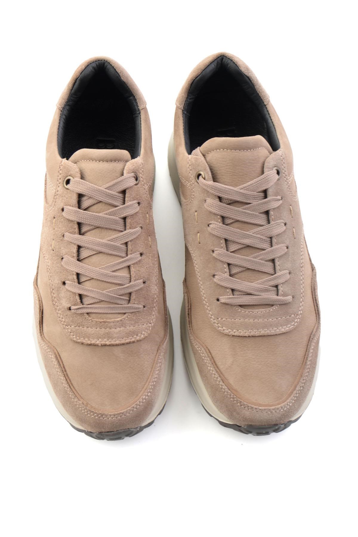 Vizon Süet Hakiki Deri Erkek Sneaker E01789045302