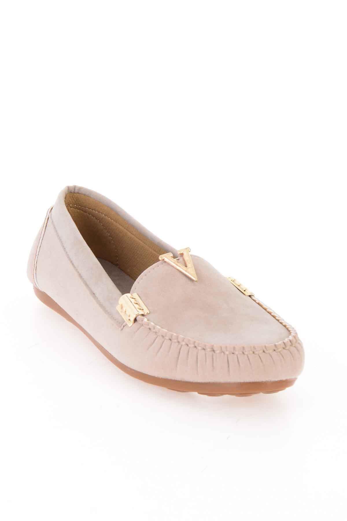 Vizon Süet  Kadın Loafer Ayakkabı K01542055572