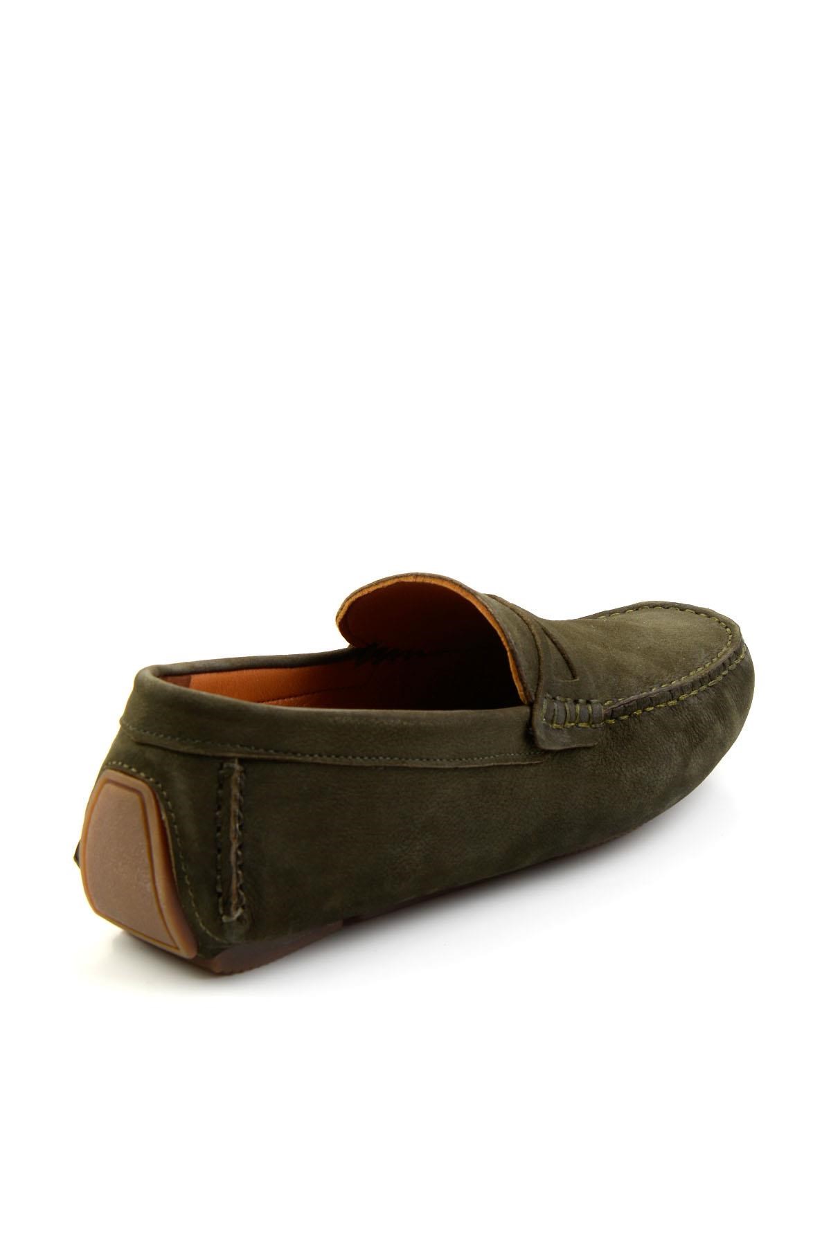 Yeşil Hakiki Deri Erkek Loafer Ayakkabı E01547007801