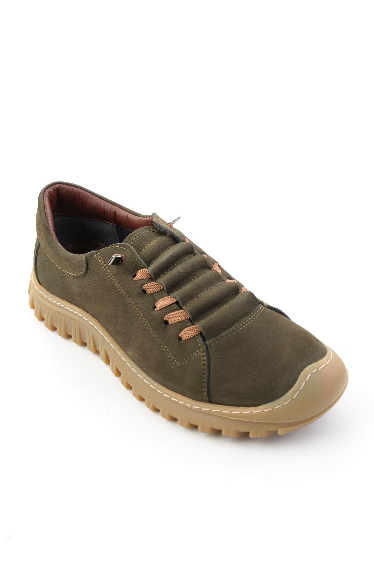 Yeşil Nubuk Hakiki Deri Kadın Sneaker K01076100301