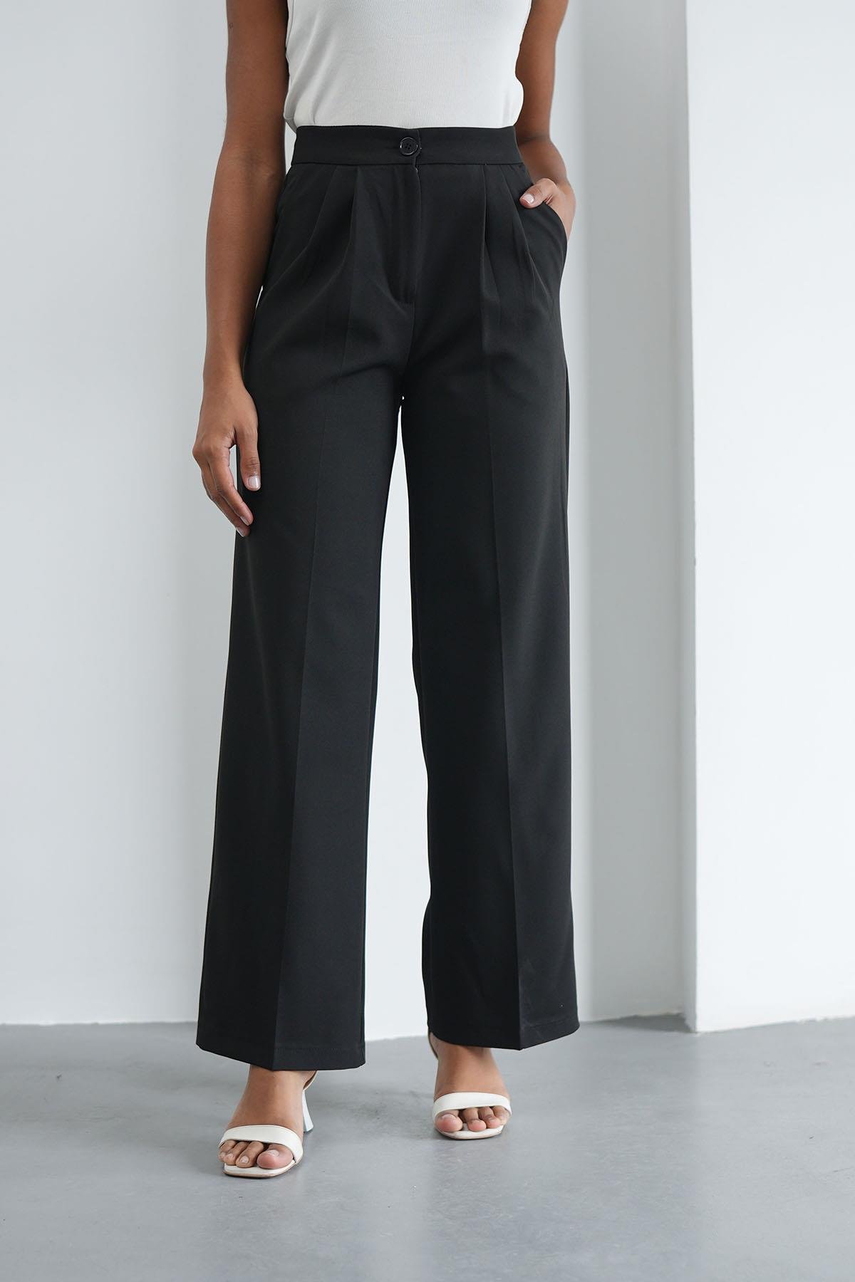  Palazzo Siyah PantolonHM1335