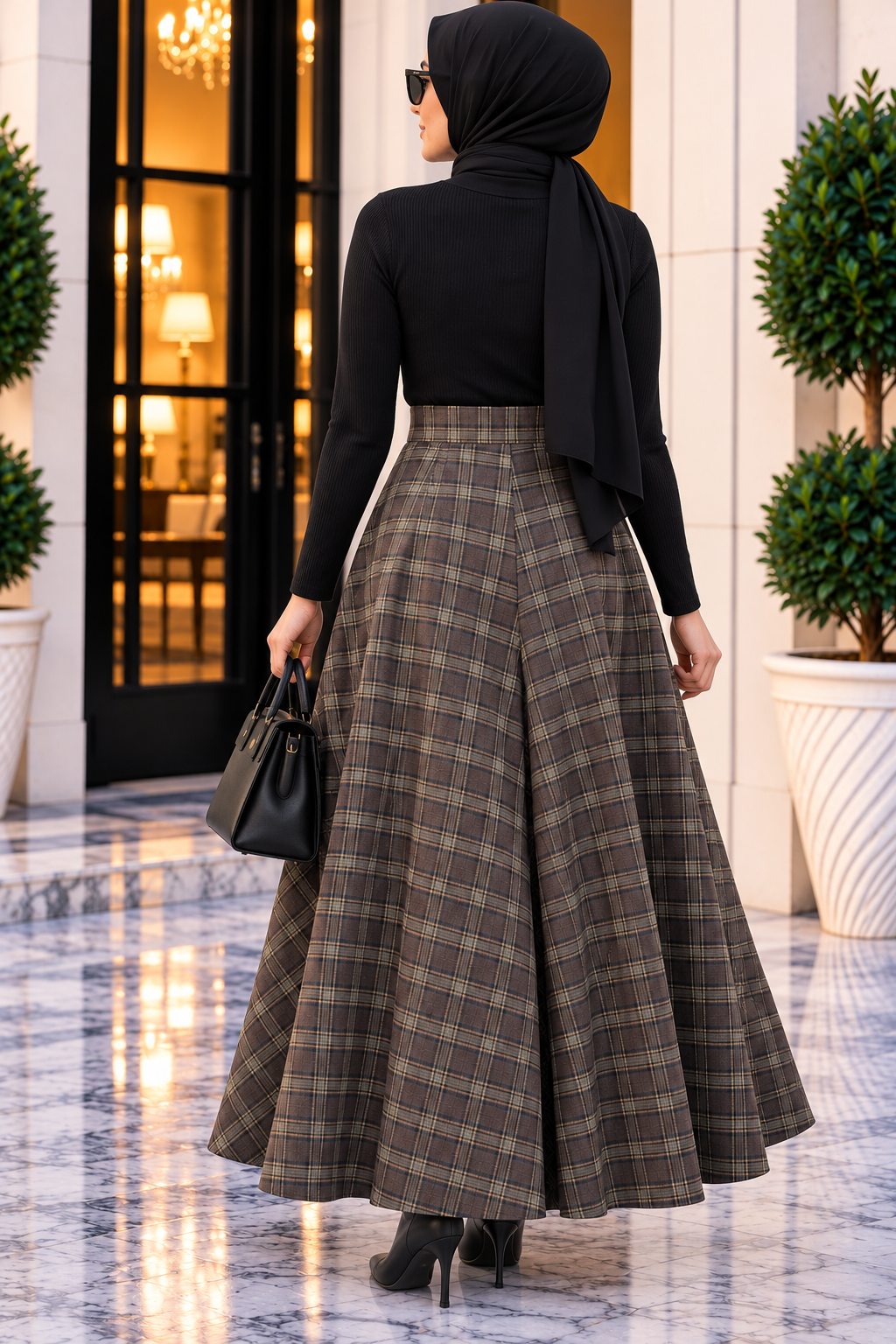 Hakimoda Kadın Ekose Haki EtekMN1179
