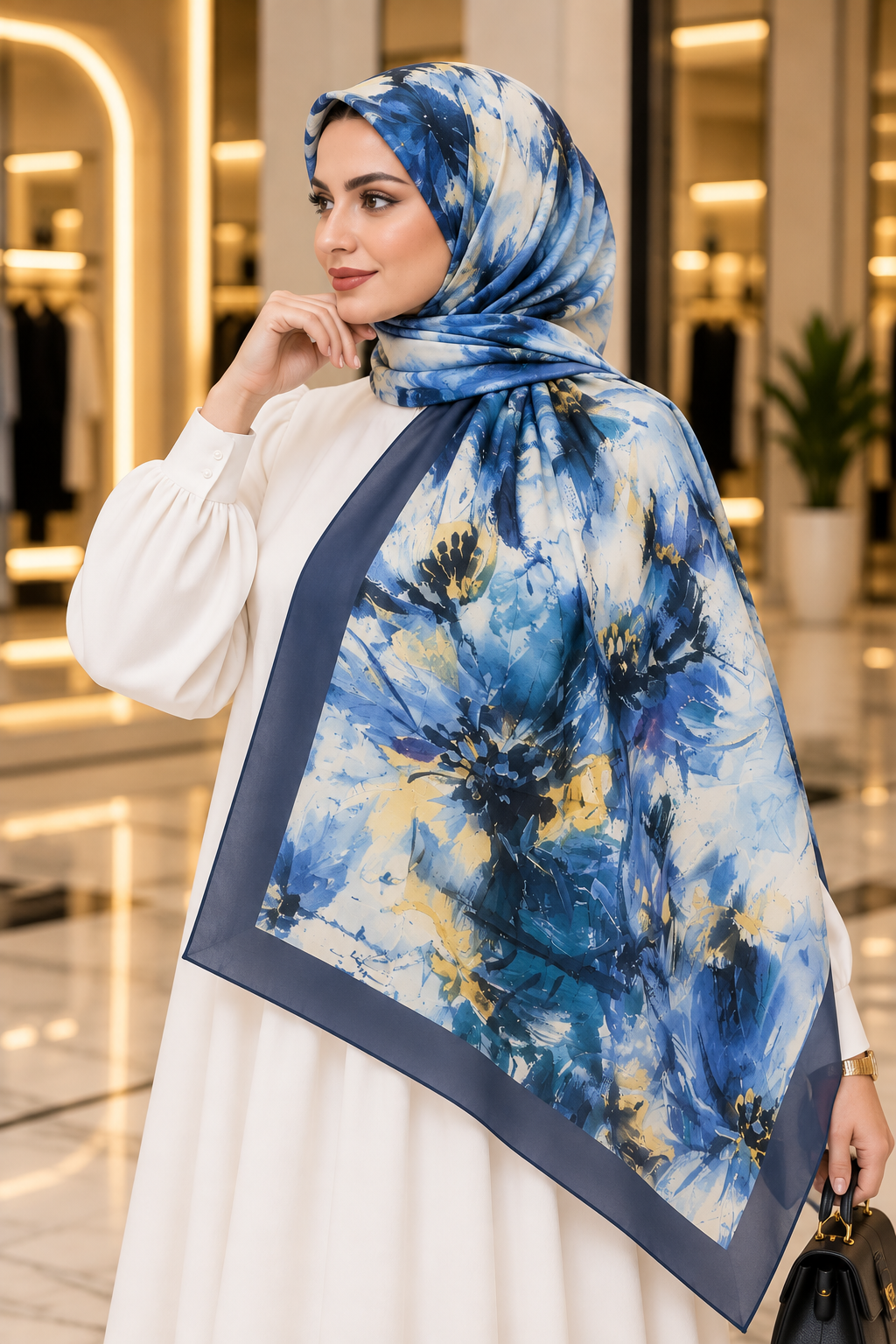 Hakimoda Kadın Laci-Sarı Bambu ŞalHM044