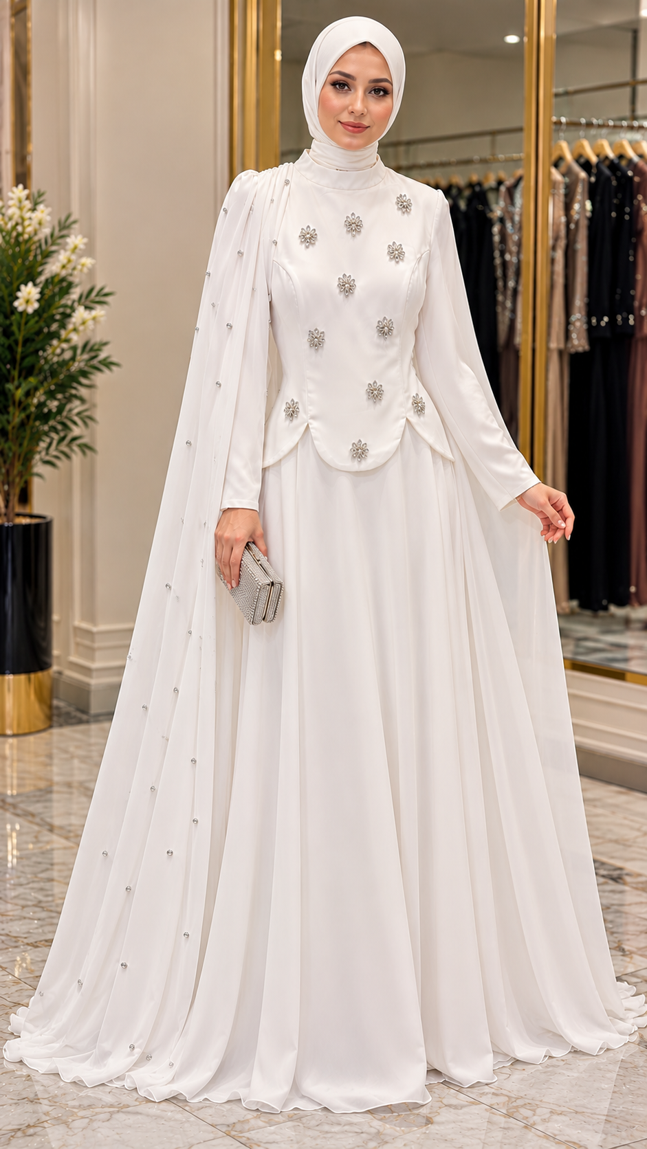 Hakimoda Kadın Lidya Adriana Ekru AbiyeLP6395