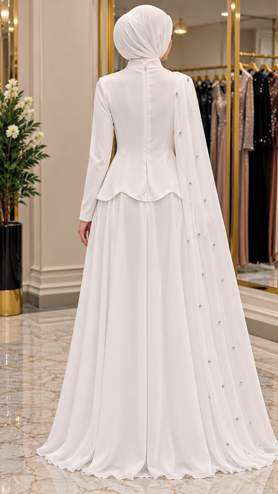 Hakimoda Kadın Lidya Adriana Ekru AbiyeLP6395