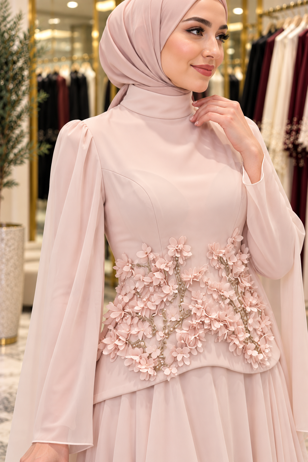 Hakimoda Kadın Mirabel Adriana Pudra AbiyeLP8036