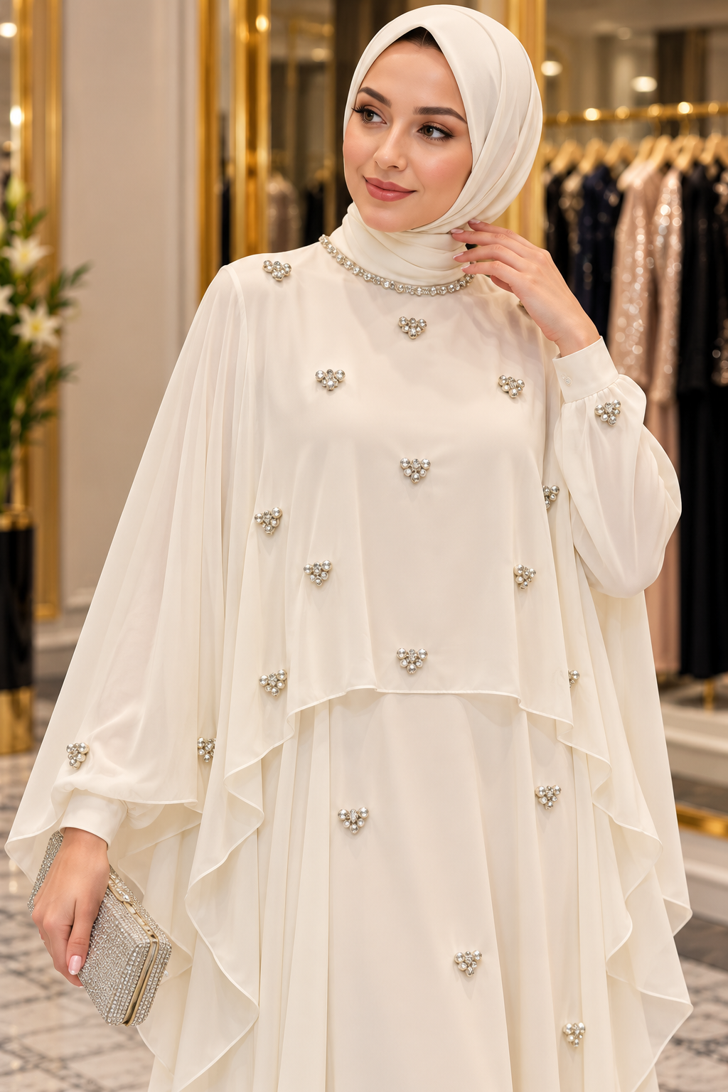 Hakimoda Kadın Mirana Adrian Vanilya AbiyeLP8044