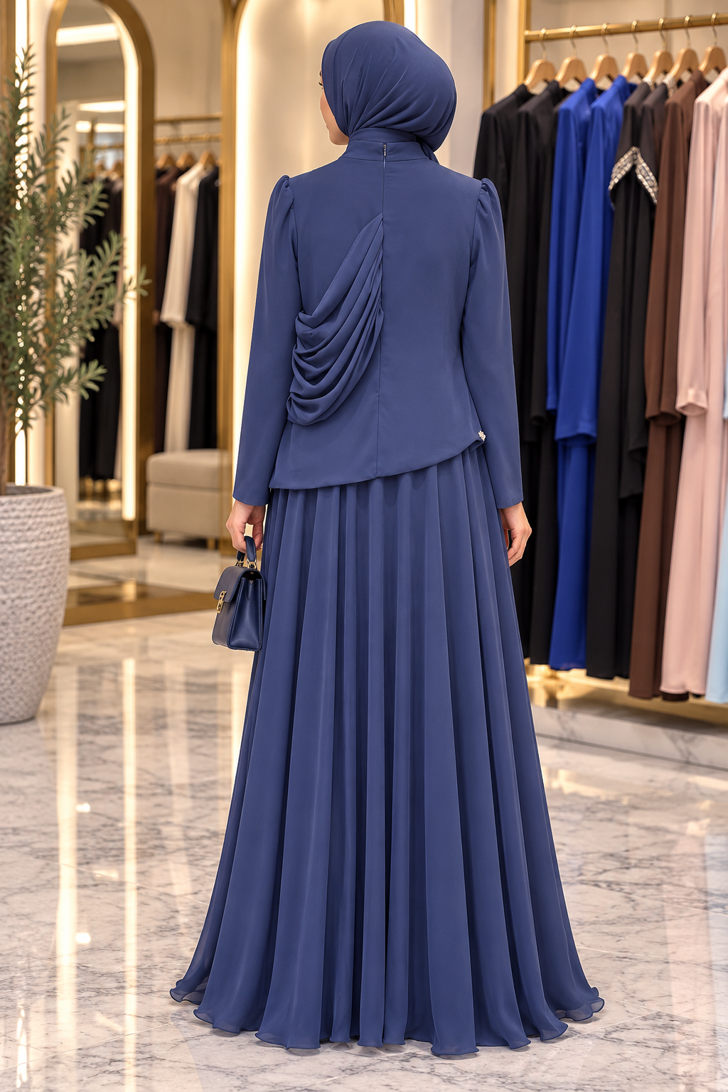 Hakimoda Kadın Miraya Adriana Siyah AbiyeLP8017