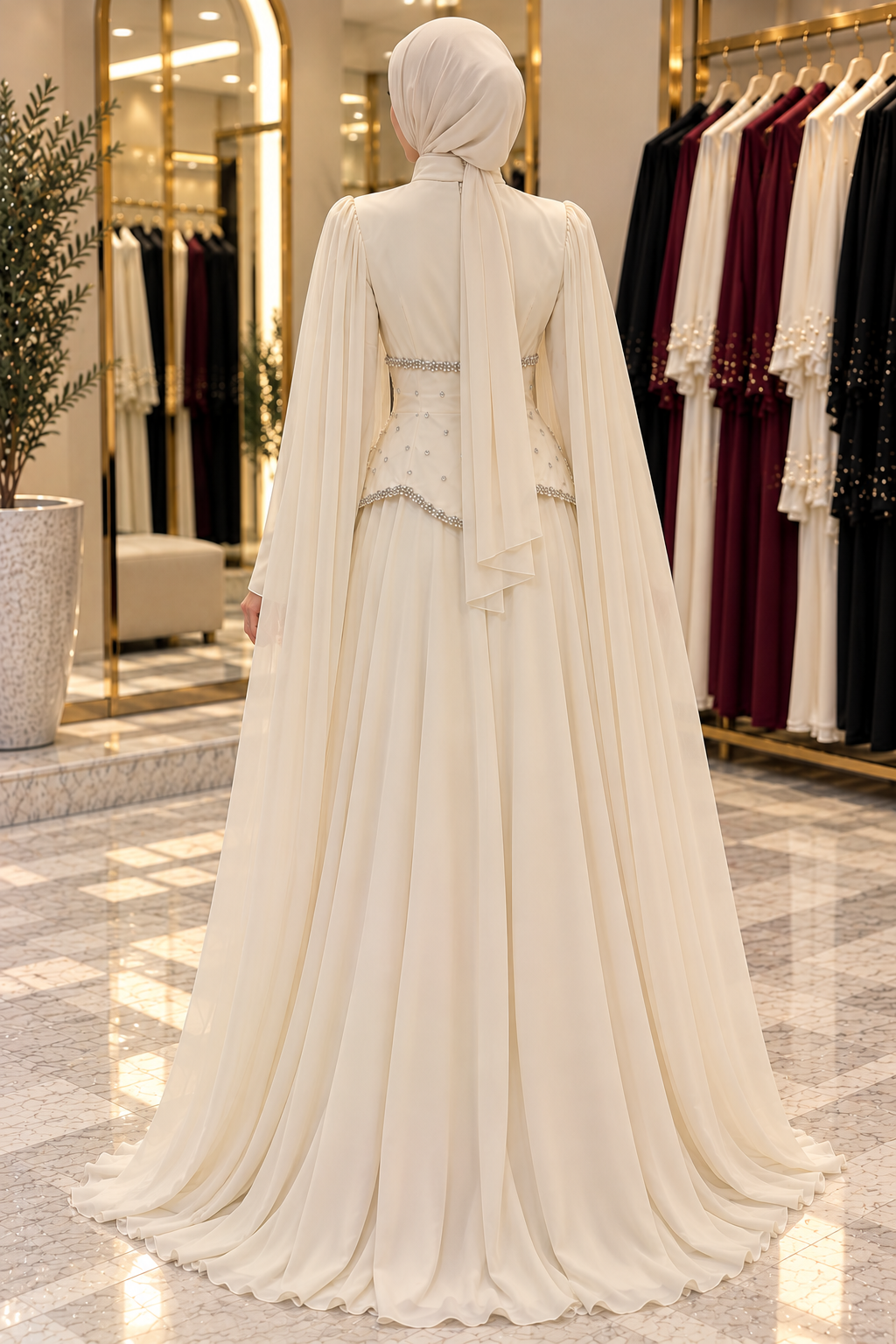 Hakimoda Kadın Rehan Vanilya AbiyeLP6394