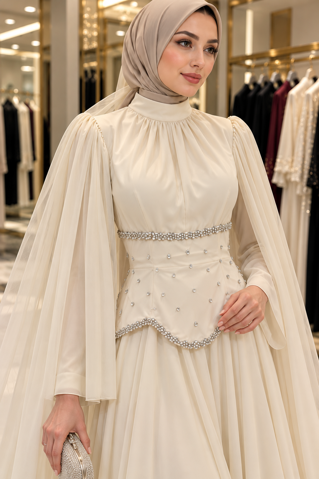 Hakimoda Kadın Rehan Vanilya AbiyeLP6394