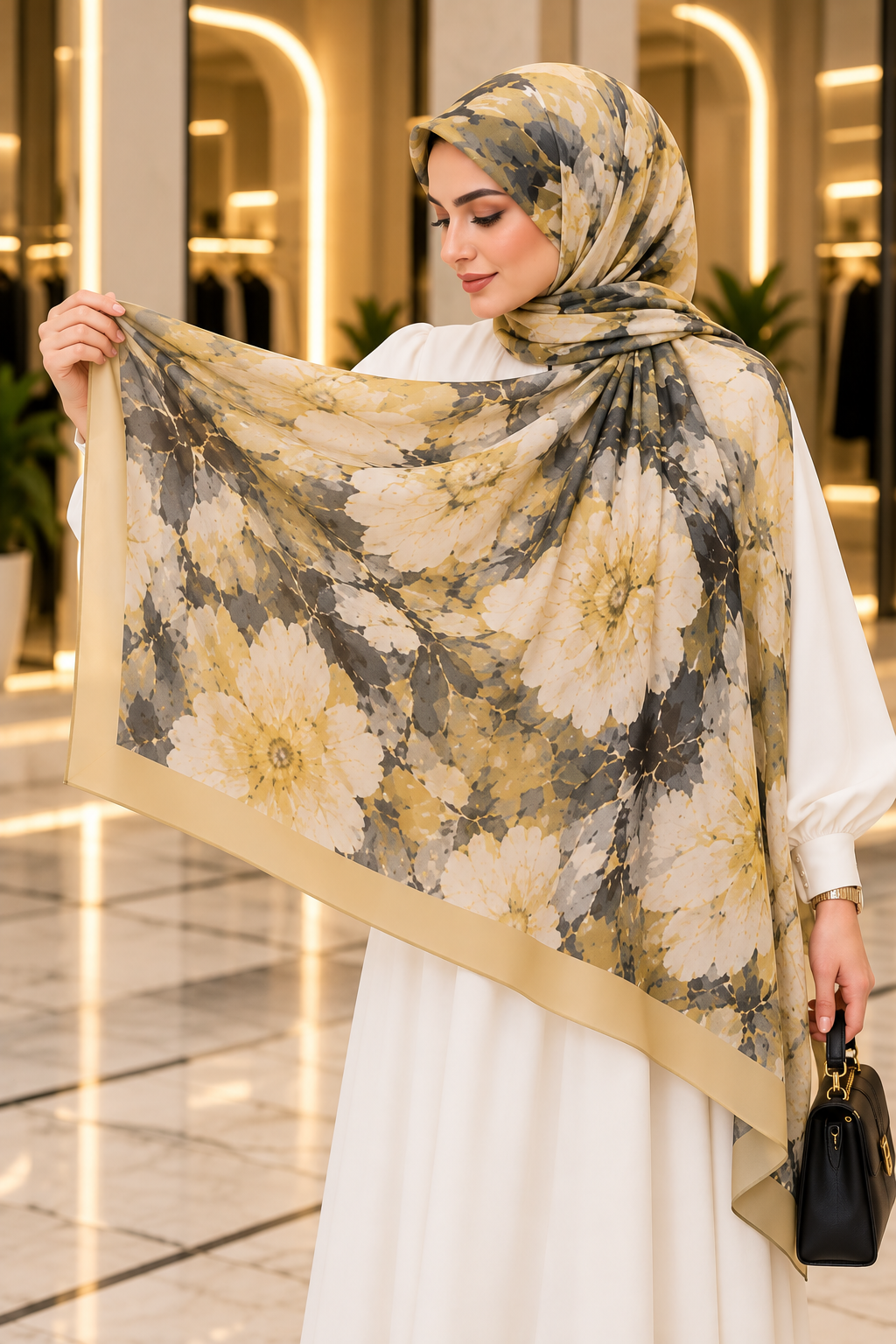 Hakimoda Kadın Sarı Bambu ŞalHM044