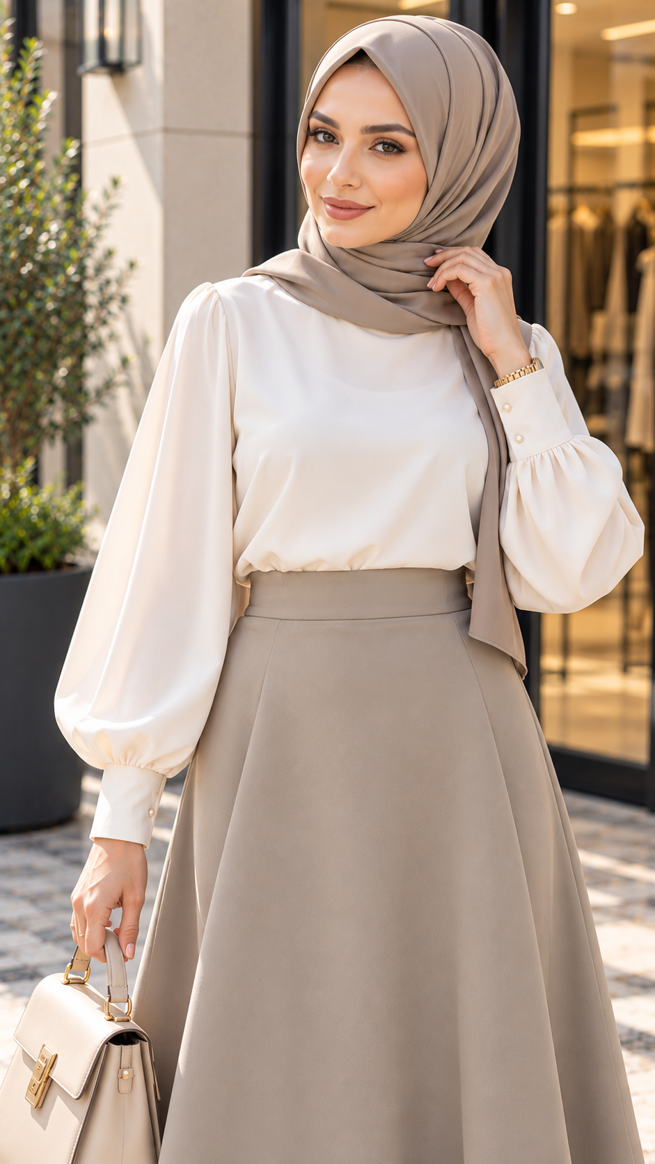 Hakimoda Kadın Scuba Bej EtekLN2916