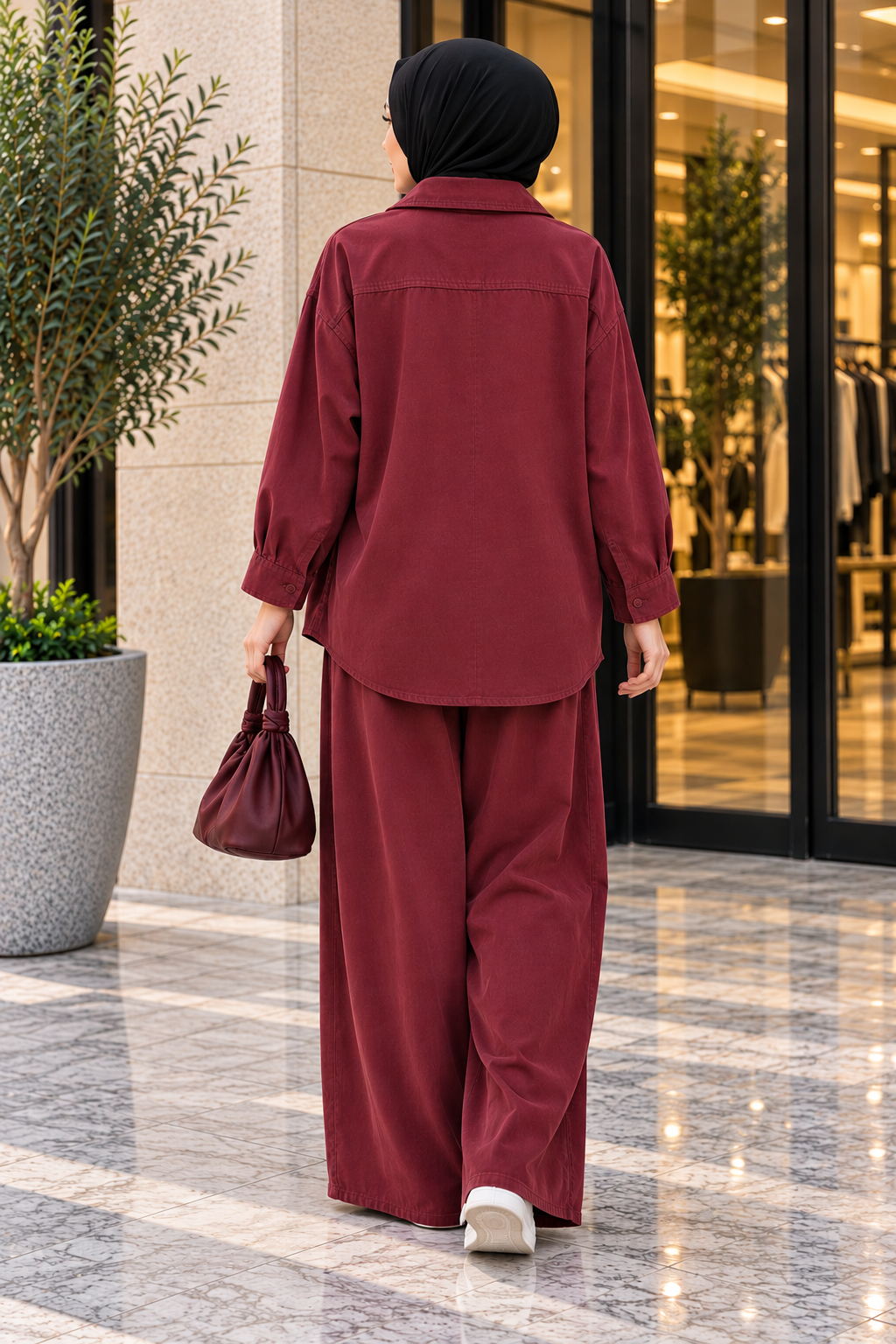 Hakimoda Kadın Tensel Mürdüm TakımMG7415
