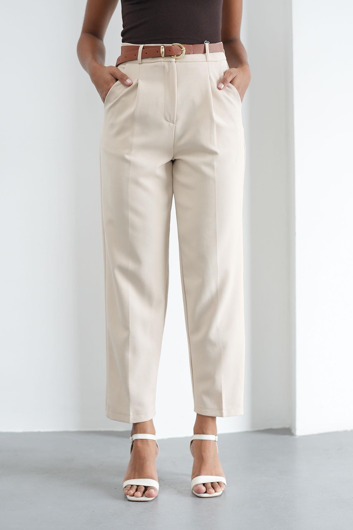 Kemerli Klasik Taş PantolonHM1330