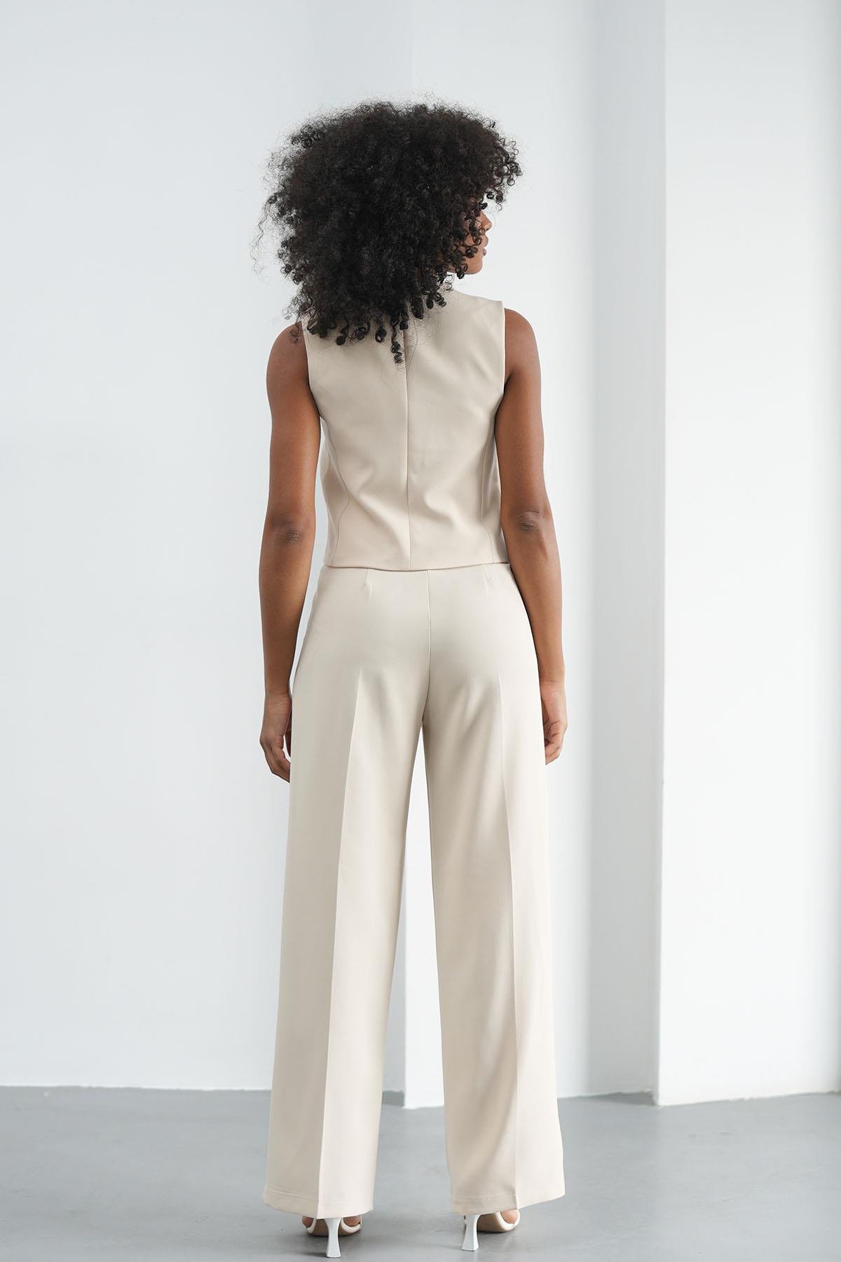 Klasik Düğmeli Taş YelekHM1338