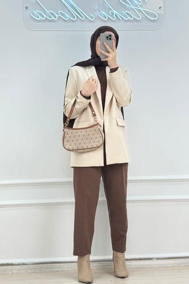 Leopar Astarlı Taş CeketHM1322