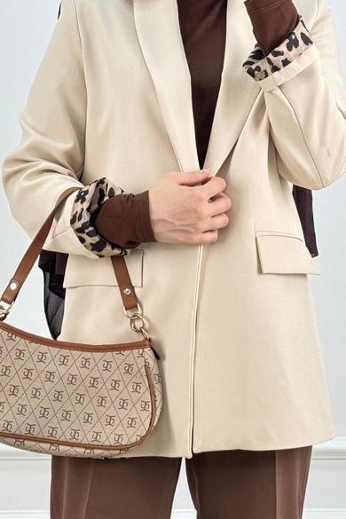 Leopar Astarlı Taş CeketHM1322