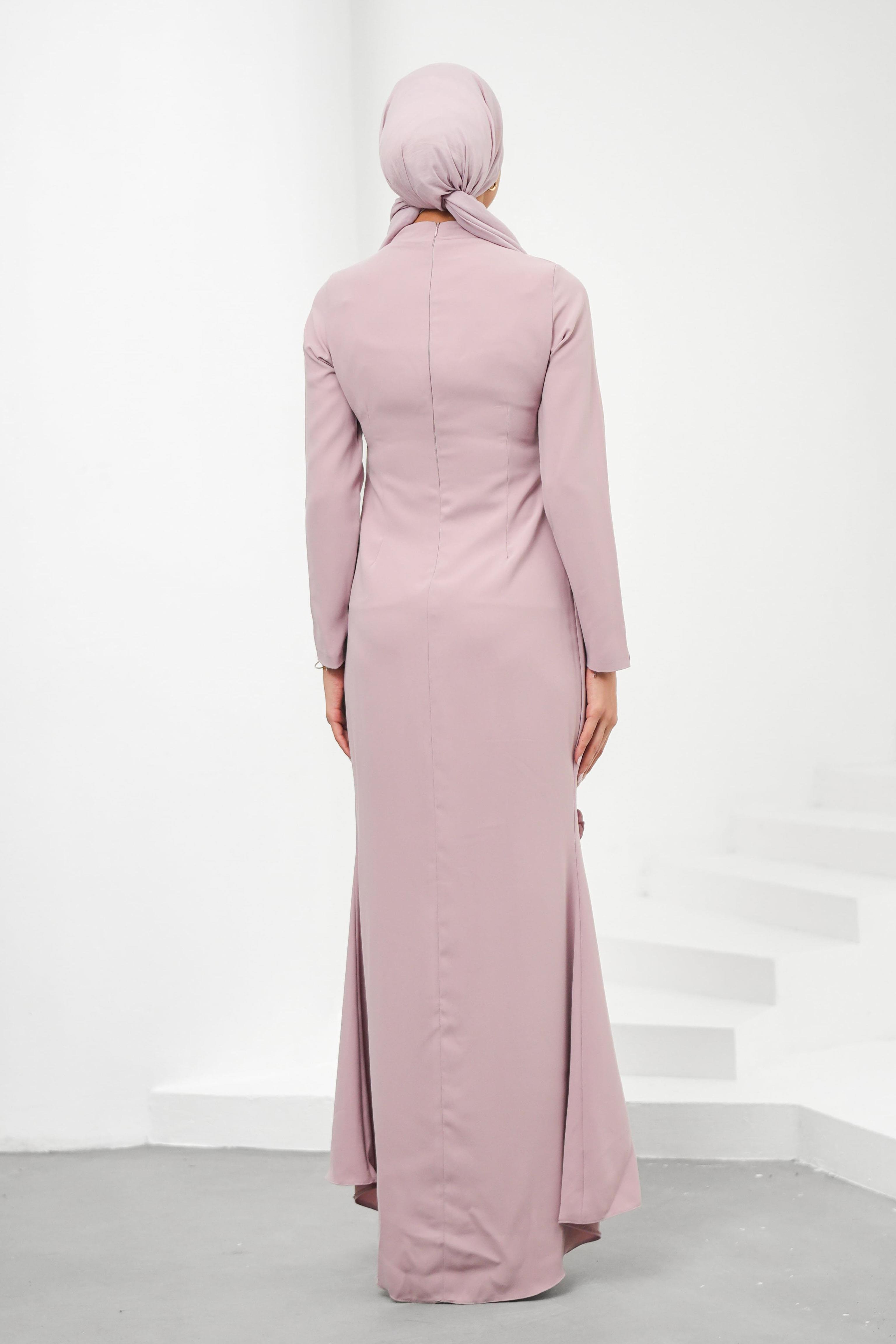 Nevbahar Adriana Krep Pudra Tesettür AbiyeLP6316