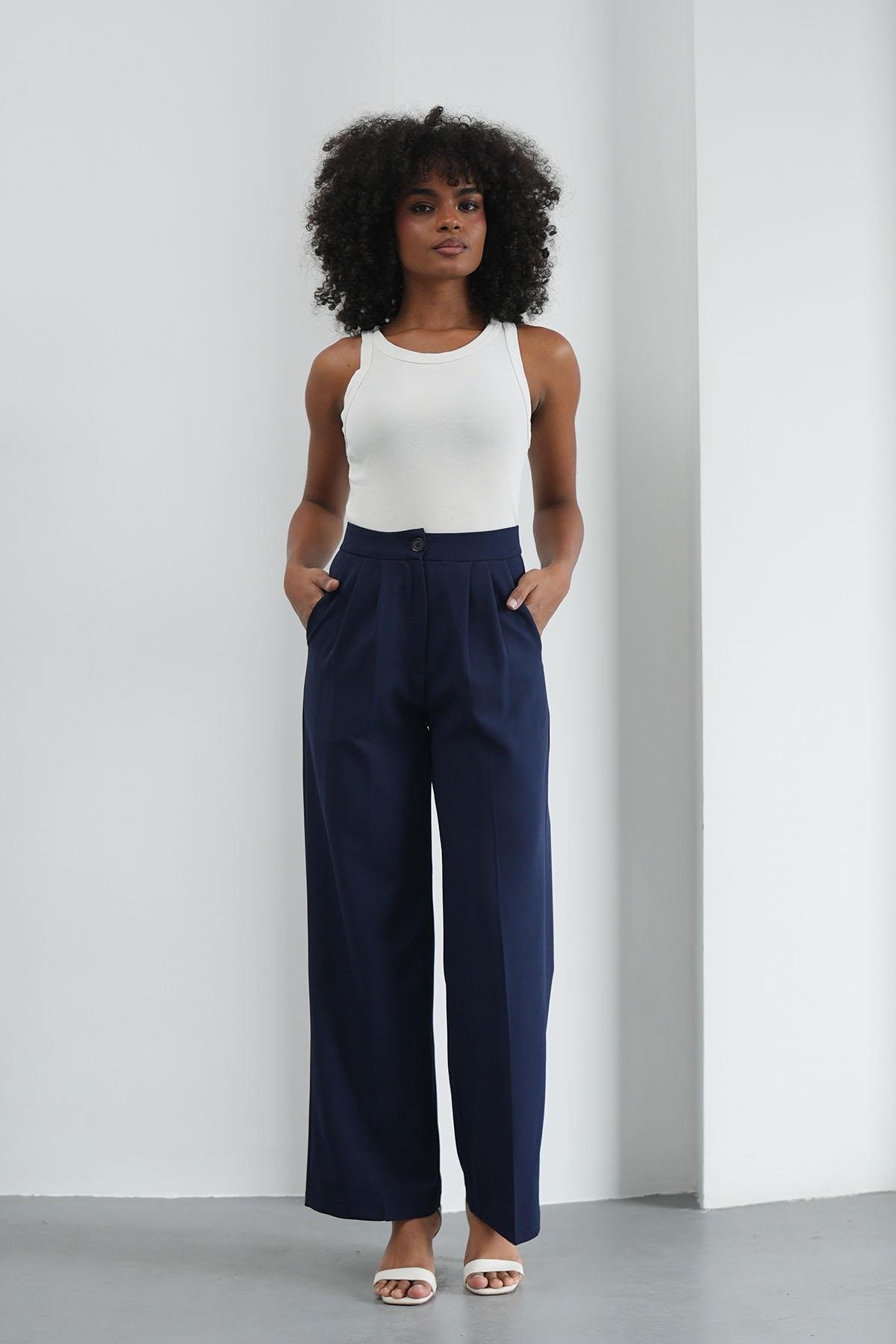 Palazzo Lacivert PantolonHM1335