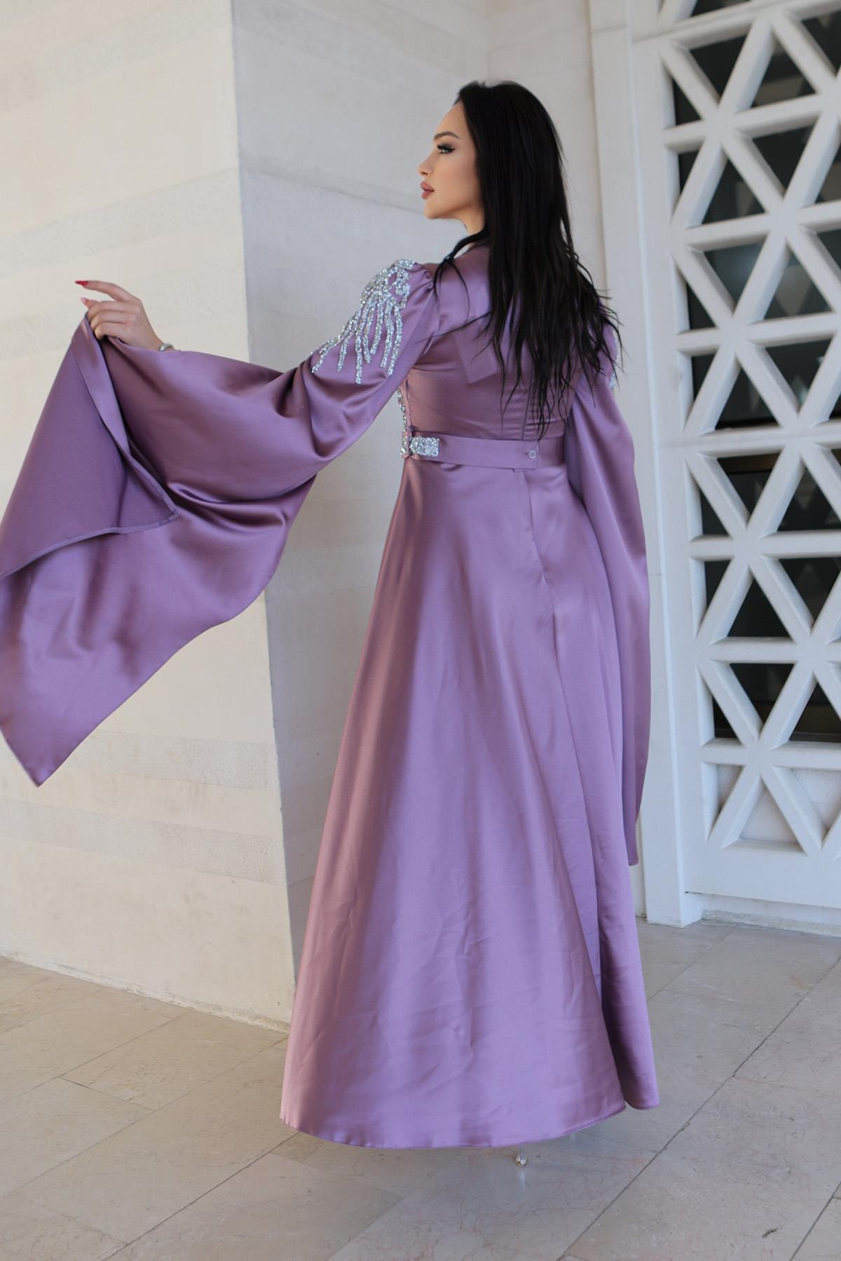 Hijab Swan Evening Dress LilaLP2021