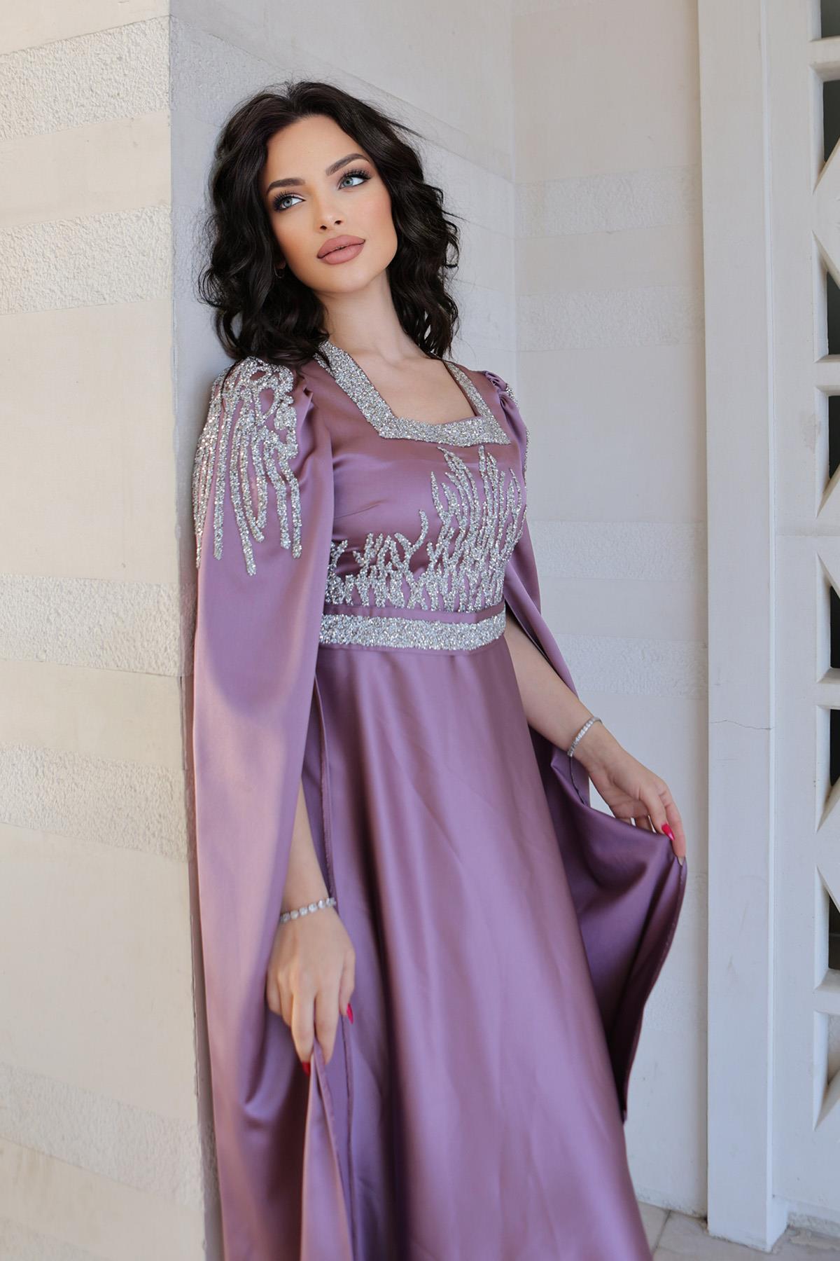 Hijab Swan Evening Dress LilaLP2021