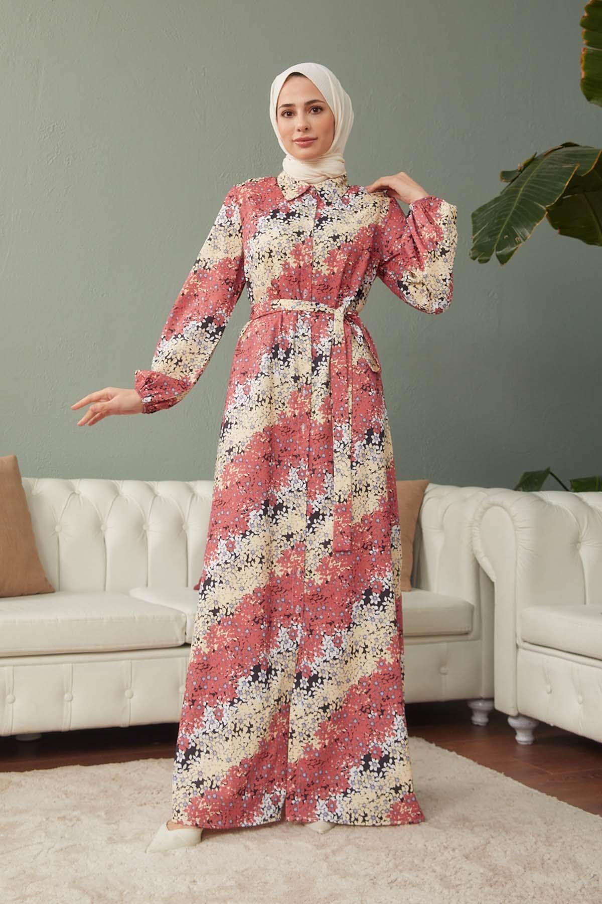 Tesettür Alisa Jessica Elbise Tabahm4153