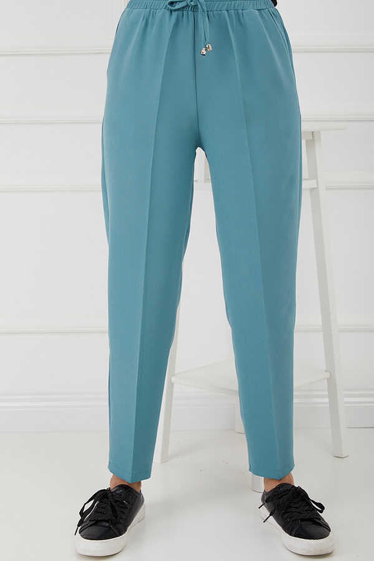 Tesettür Beli Lastikli Pantolon MintHM2794