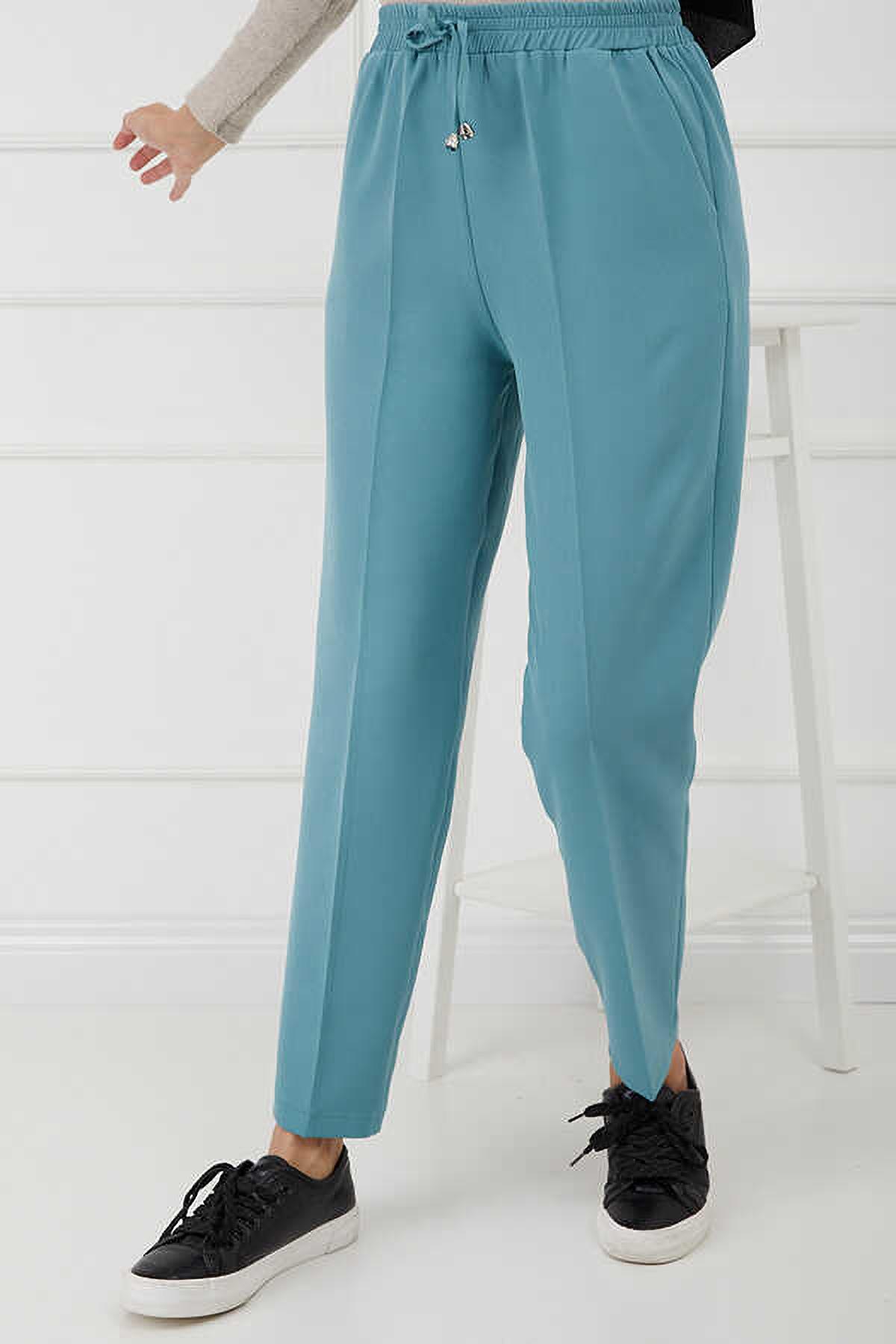 Tesettür Beli Lastikli Pantolon MintHM2794