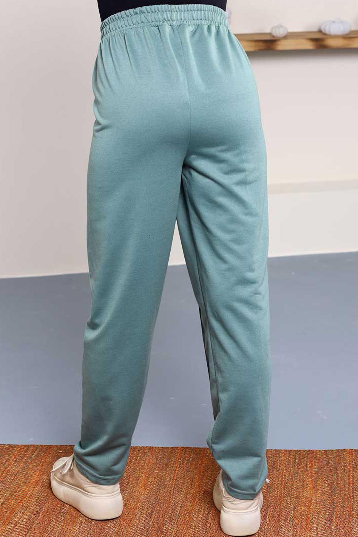 Tesettür Beli Lastikli Stoperli Pantolon MintHM2252