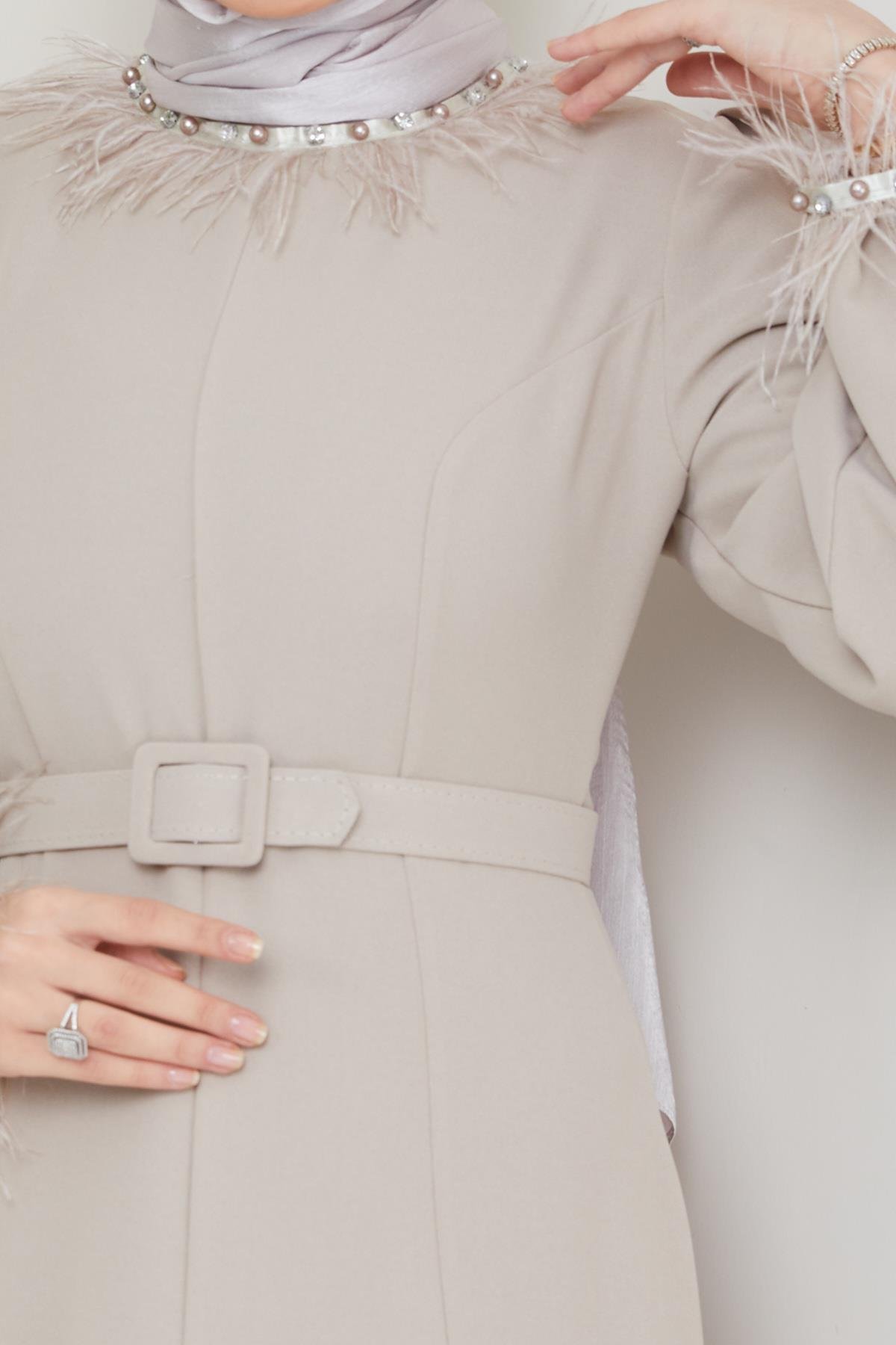 Tesettür Esla Krep Elbise BejHM4142-1