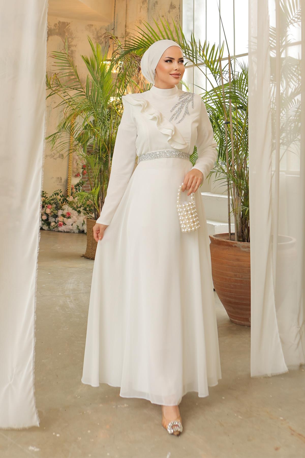 فستان سهرة متواضعLP6003-1