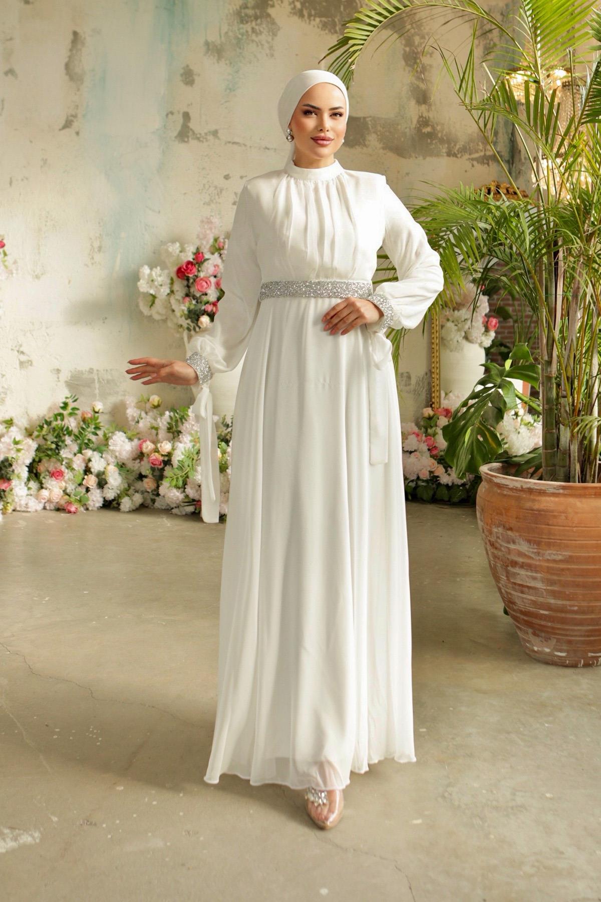 فستان سهرة متواضعHM4089