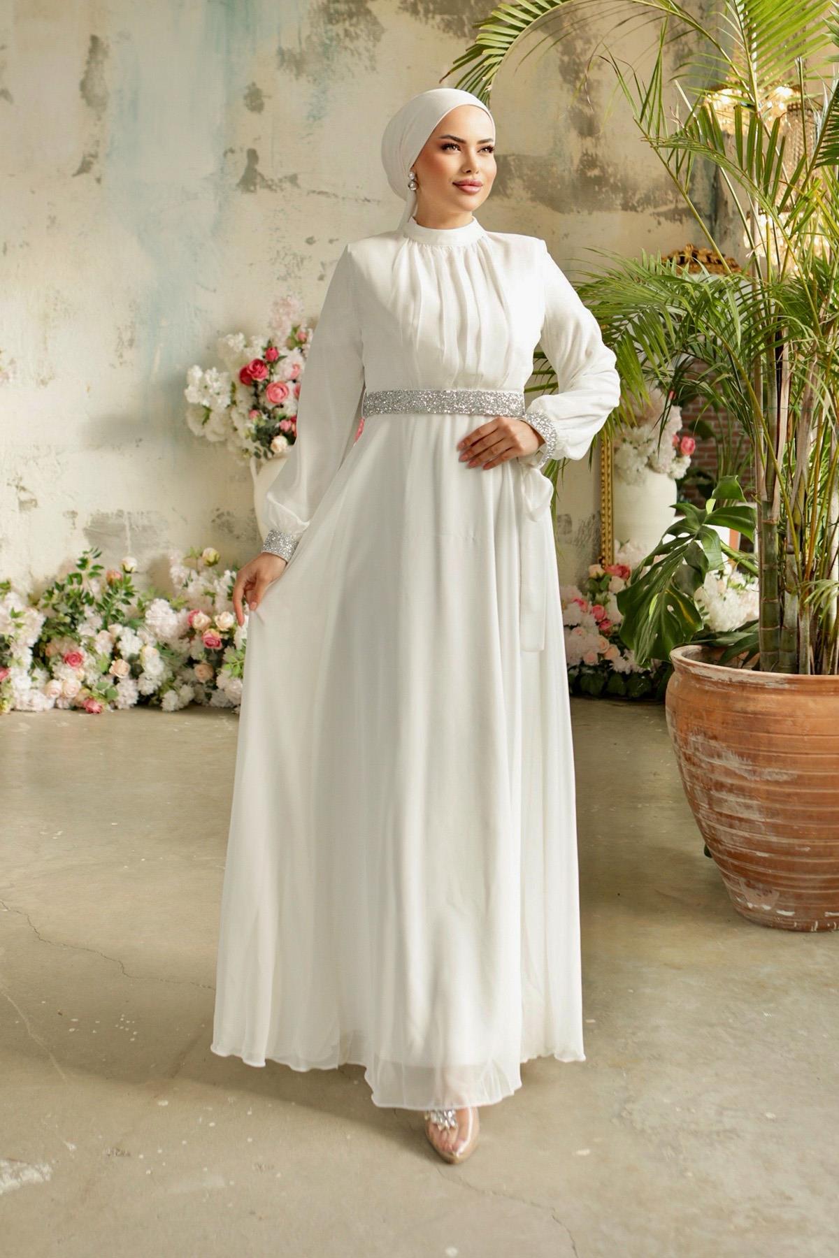 فستان سهرة متواضعHM4089