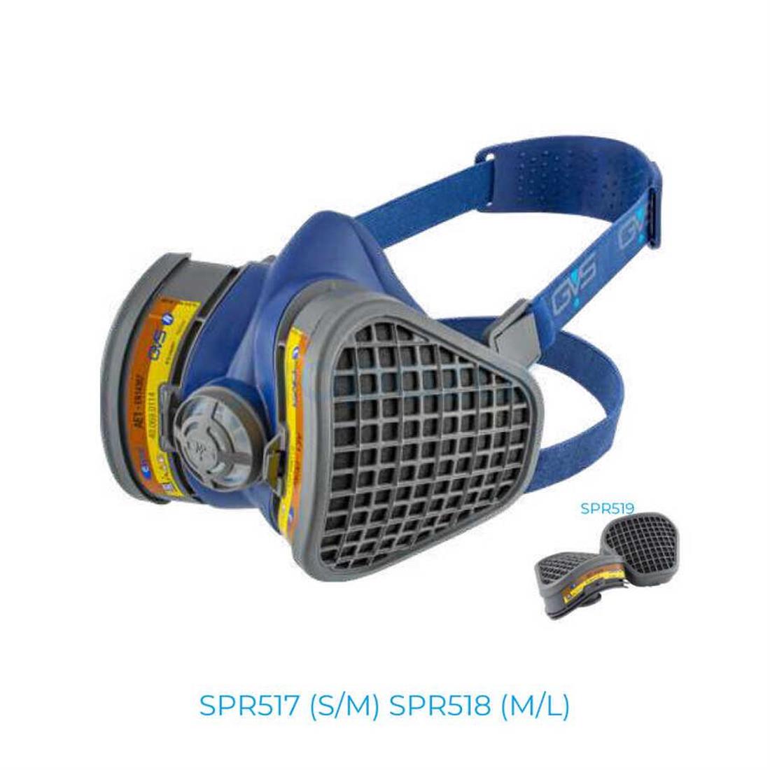 GVS Elipse AE1 Filtreler İle Birlikte Gaz Maskesi SPR517