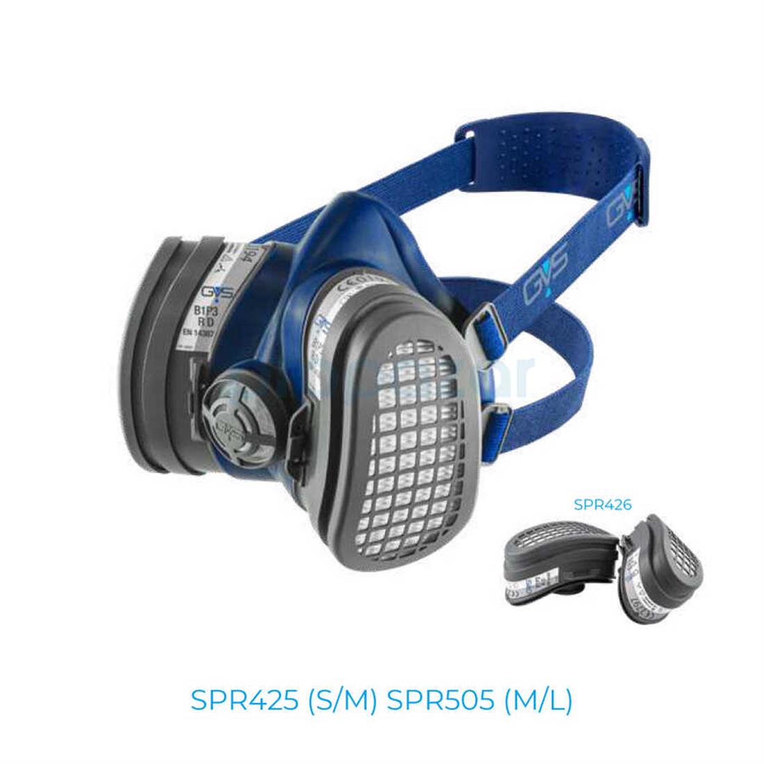 GVS Elipse B1-P3 RD Filtreler İle Birlikte Gaz Toz Maskesi SPR505