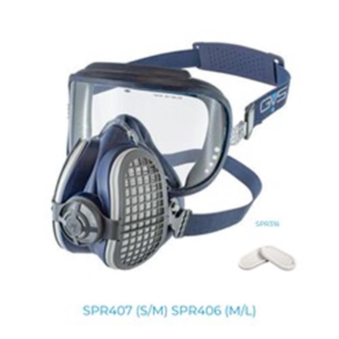 GVS Elipse SPR406 P3 Integra Gözlüklü Toz Maskesi Tam Yüz Maske