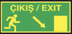 Starline Çıkış / Exit Sağ Aşağı Ok Tabelası